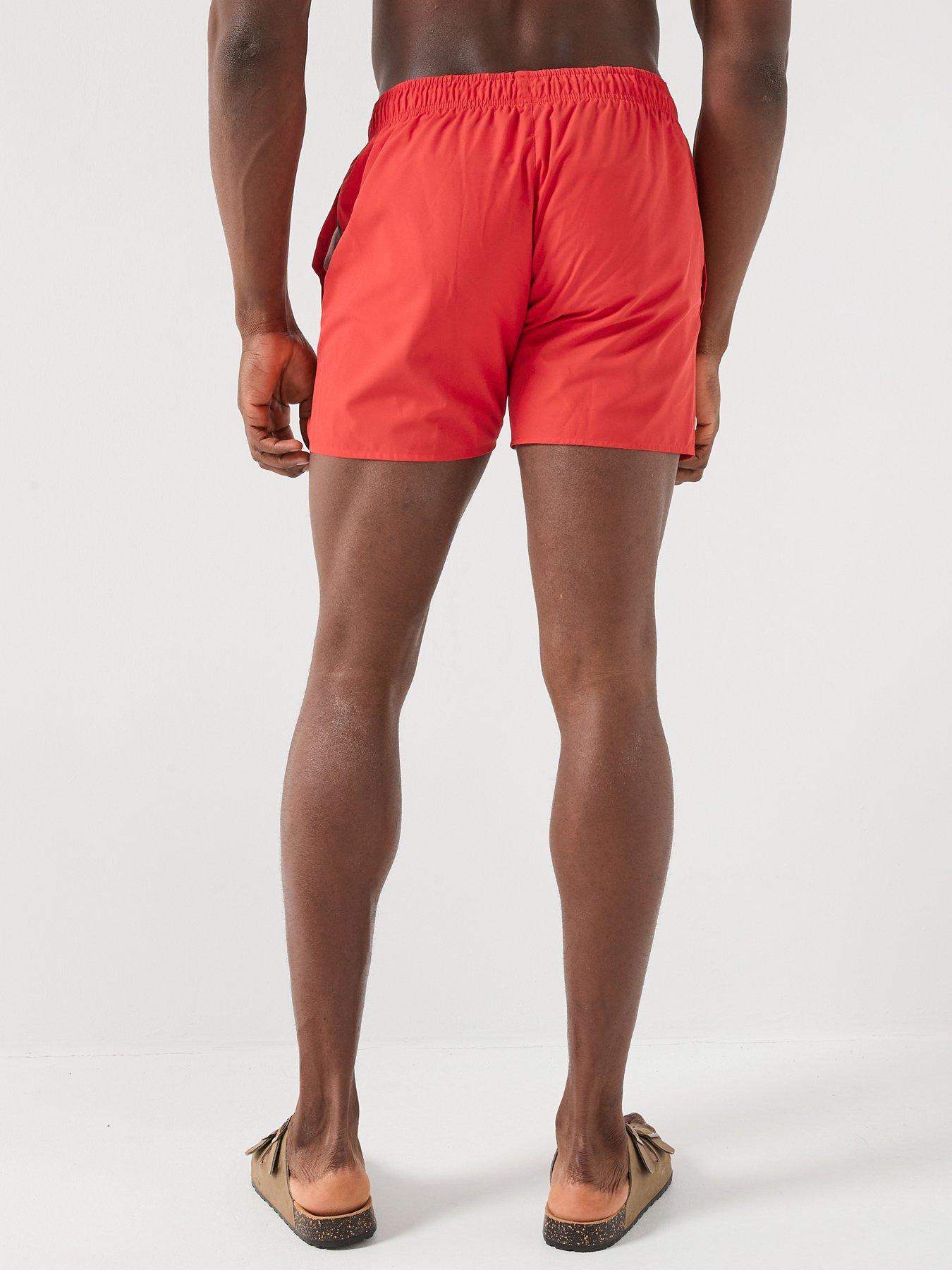 Image 2 of 4 of Lacoste Short Quick-Dry Swim Trunks - Red