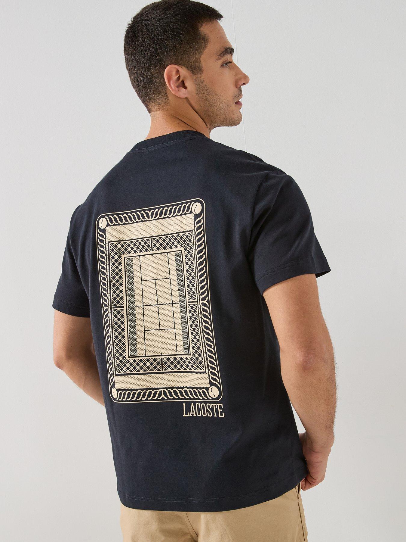 Lacoste Classic Fit Back Print Heavy Cotton T-Shirt - Black