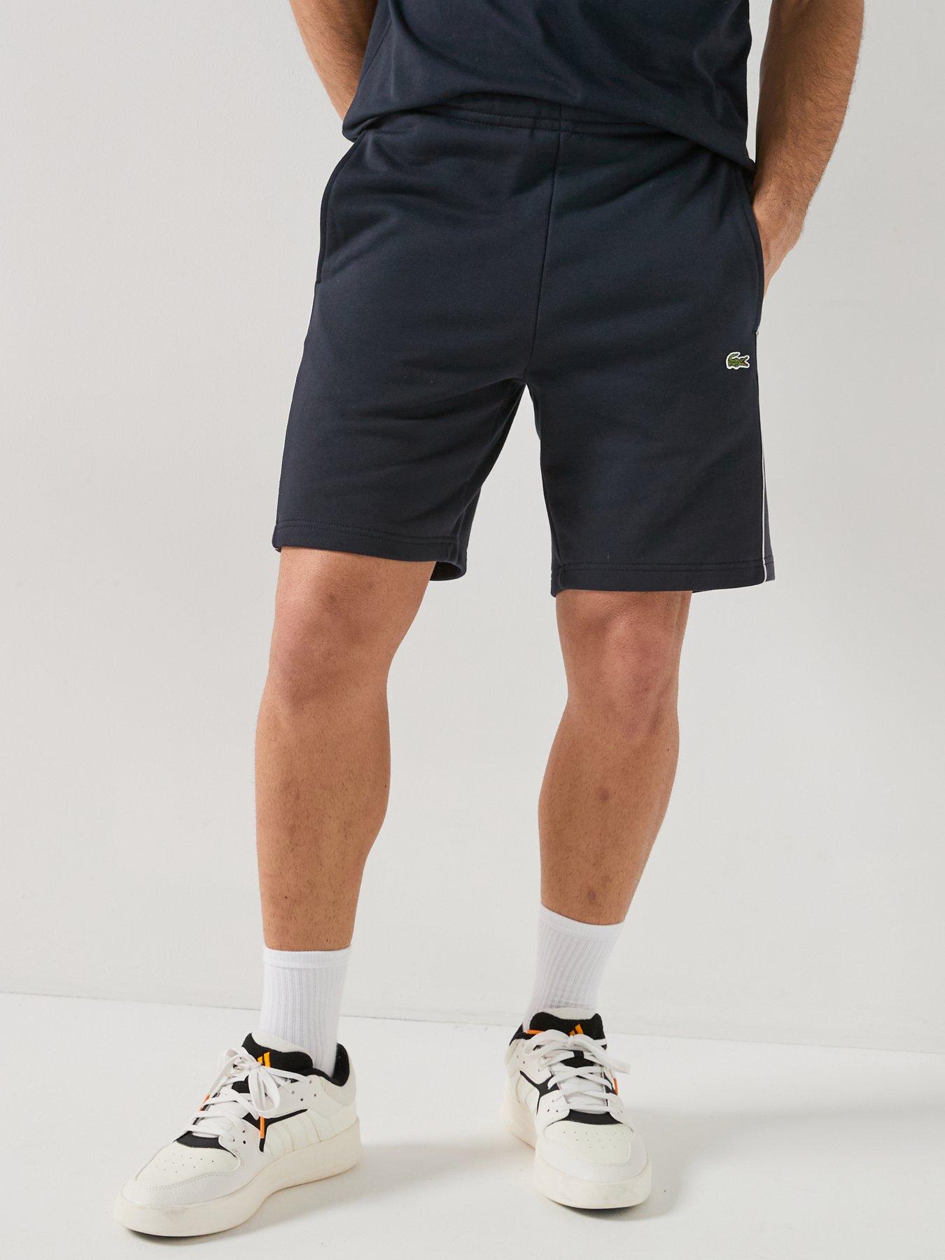 Lacoste Regular Fit Colorblock Fleece Shorts - Black