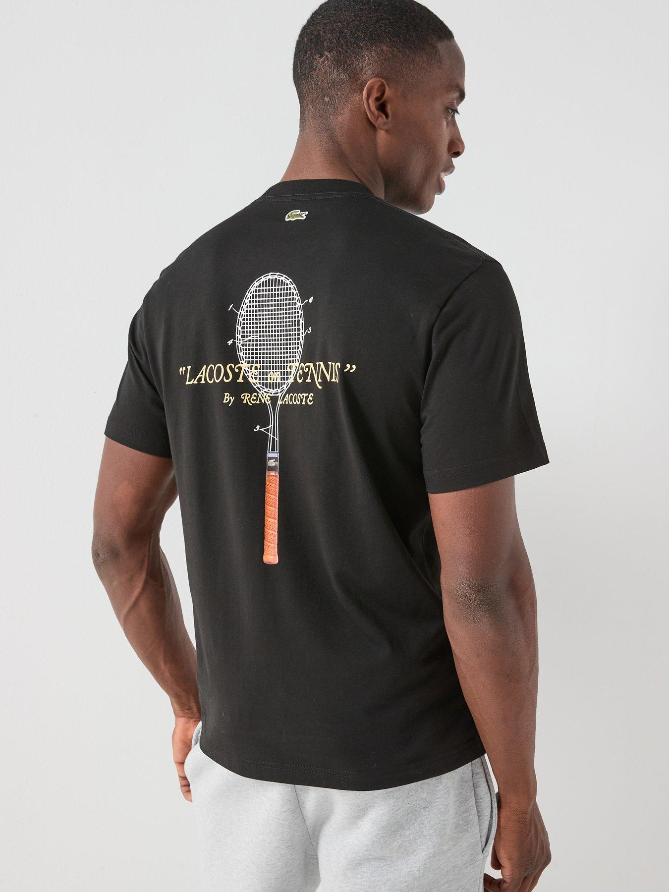 Lacoste Classic Fit Back Print Embroidered T-Shirt - Black