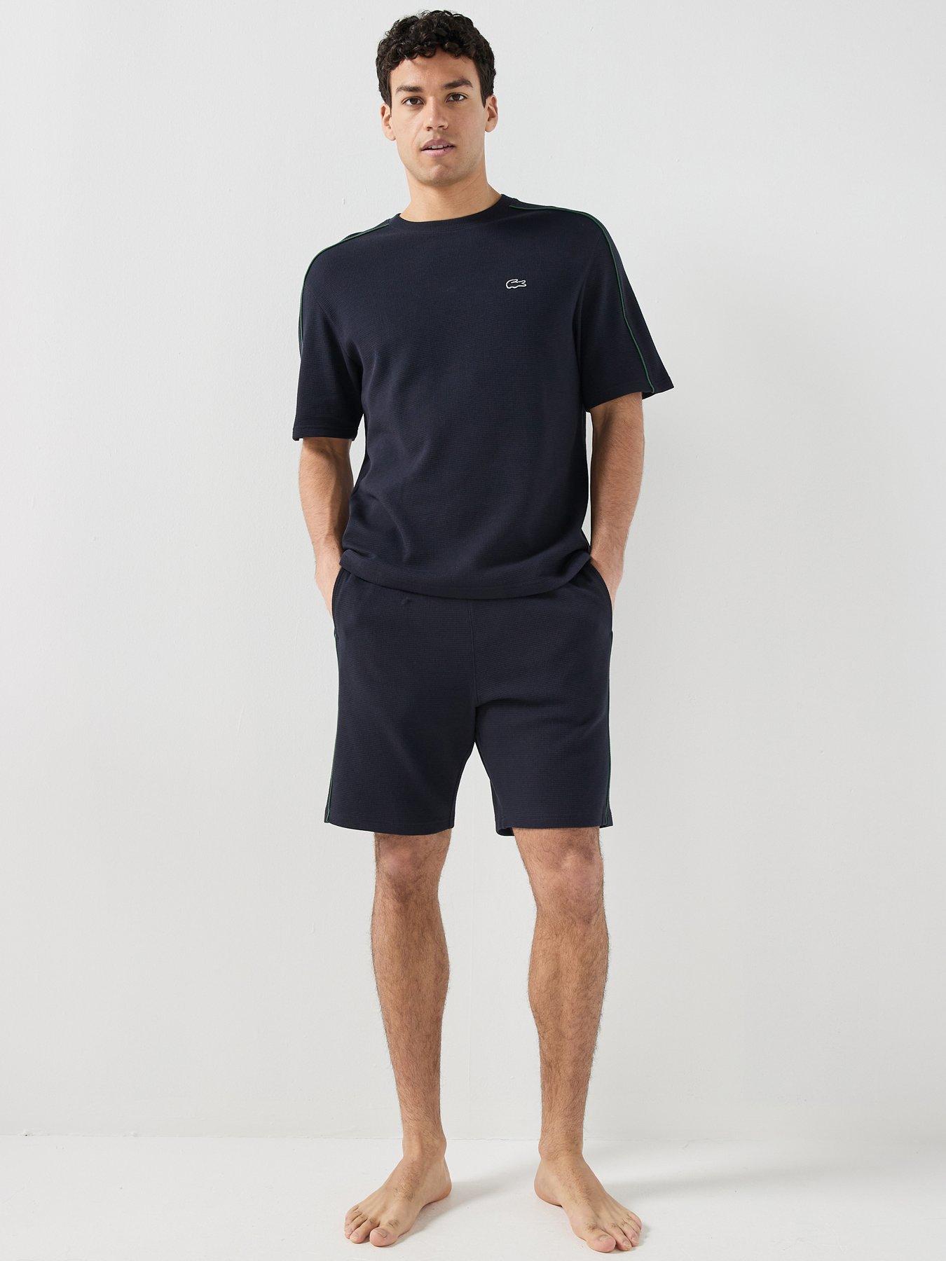 Lacoste Waffle Short Lounge Set - Navy