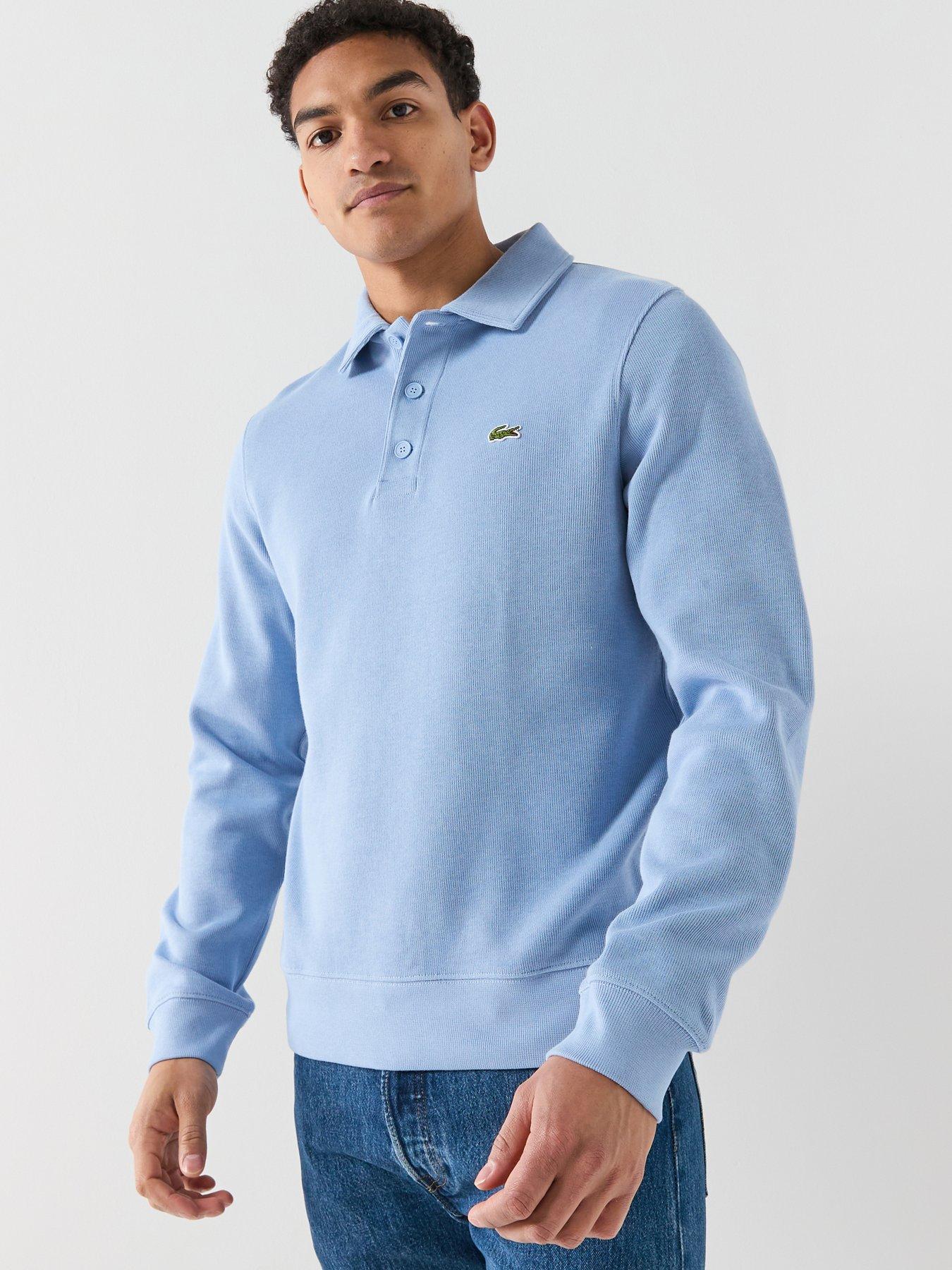 Lacoste Lacoste Classic Fit Polo Collar Ribbed Polo Shirt - Blue