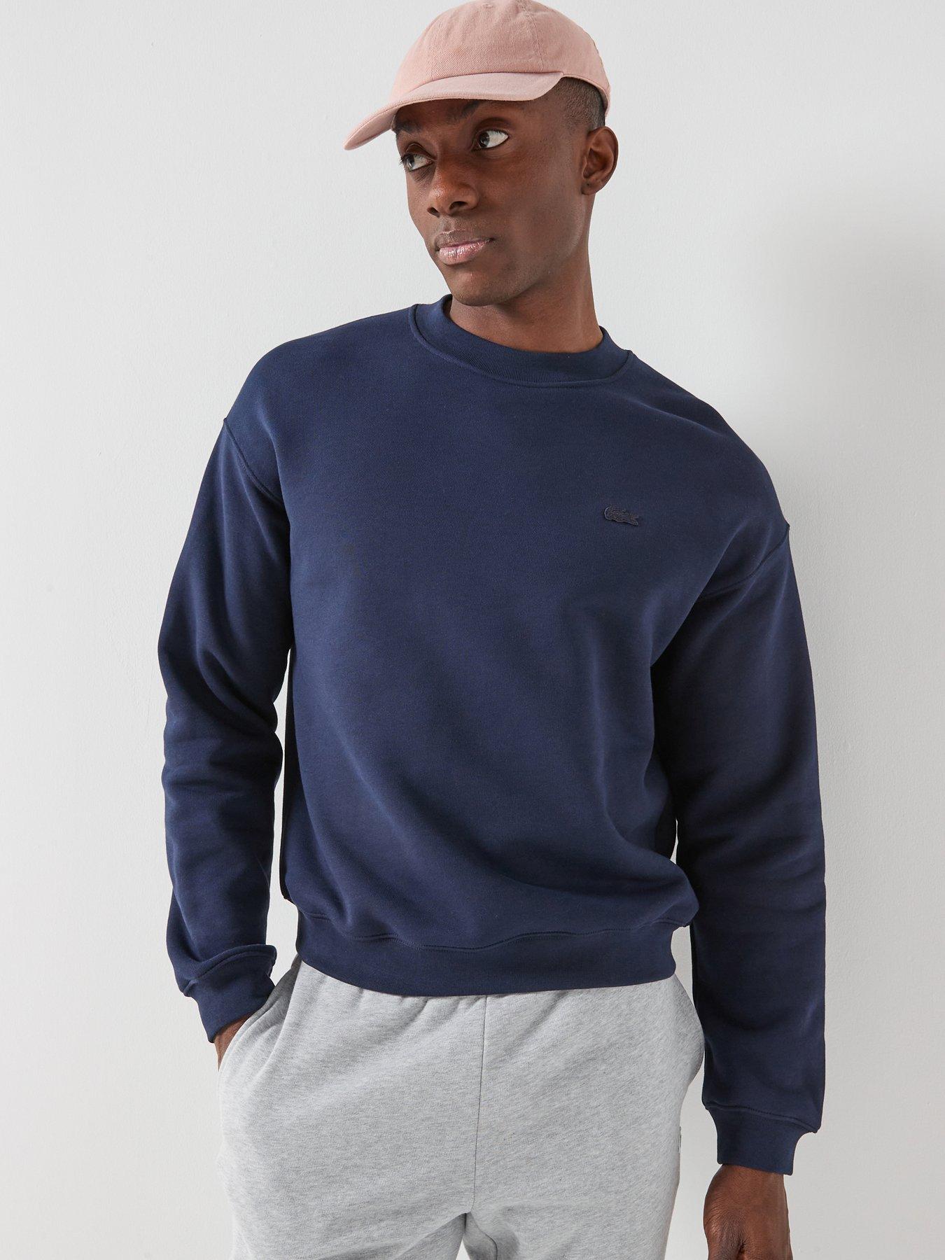 Lacoste Loose Fit Fleece Sweatshirt - Navy