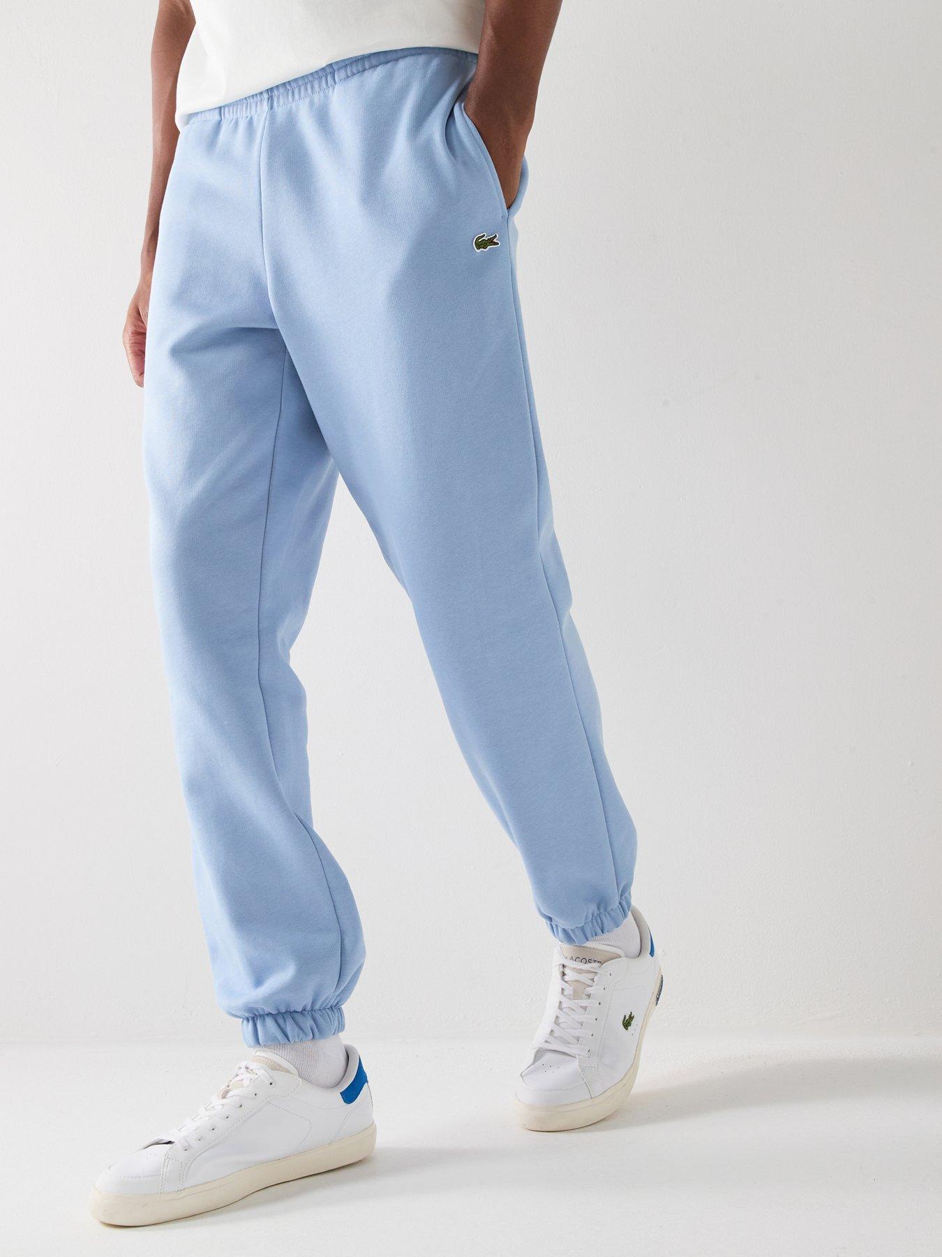 front image of lacoste-regular-fit-sweatpants-light-blue