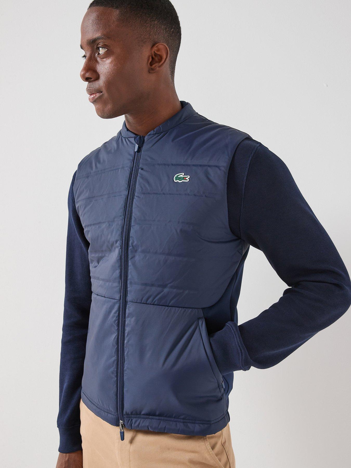 Image 1 of 4 of Lacoste Stretch Breathable Waterproof Padded Golf Vest - Navy