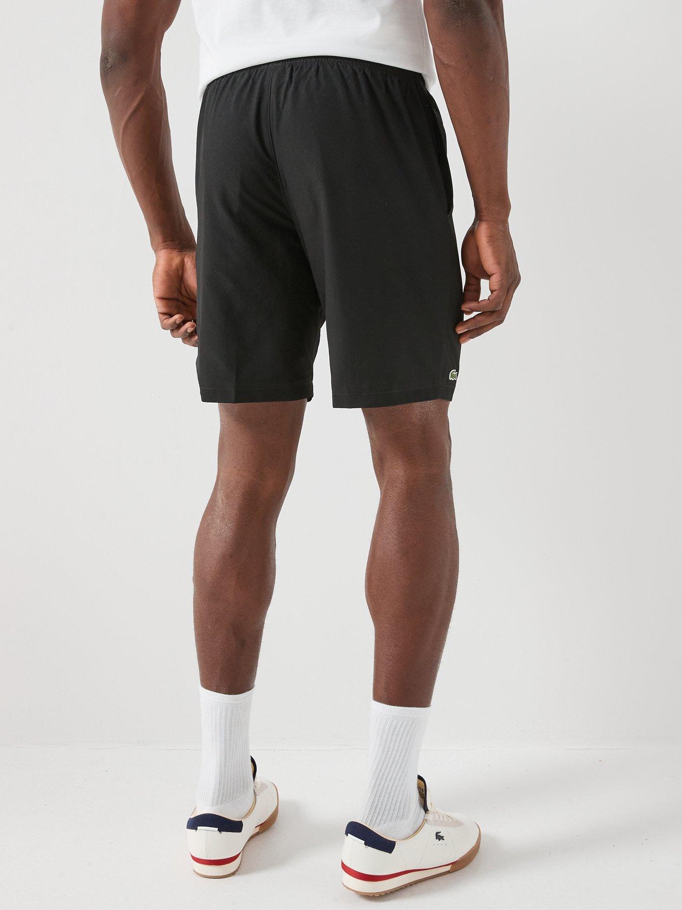Image 2 of 4 of Lacoste Woven Drawstring Shorts - Black