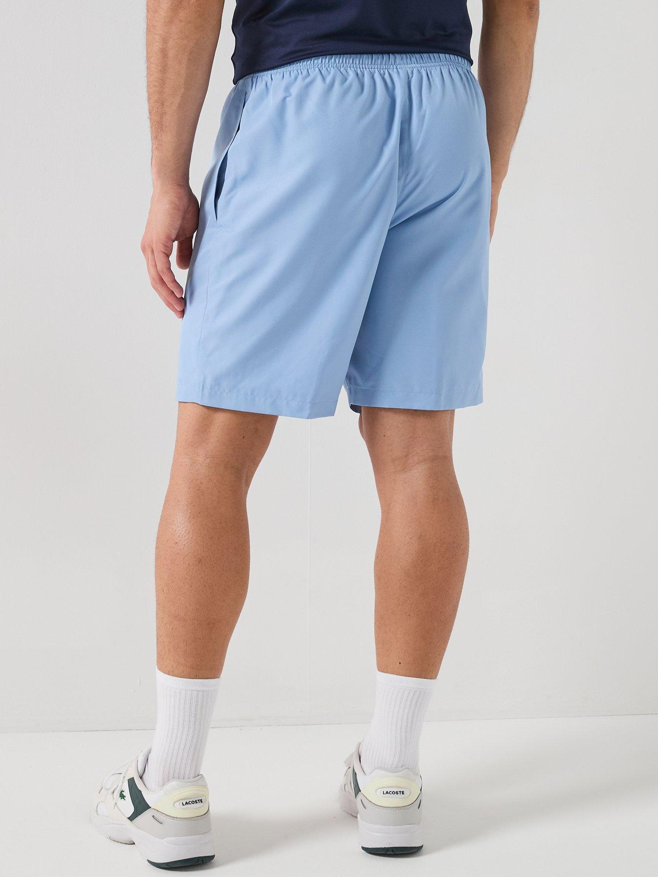  image of lacoste-lacoste-woven-drawstring-shorts-light-blue