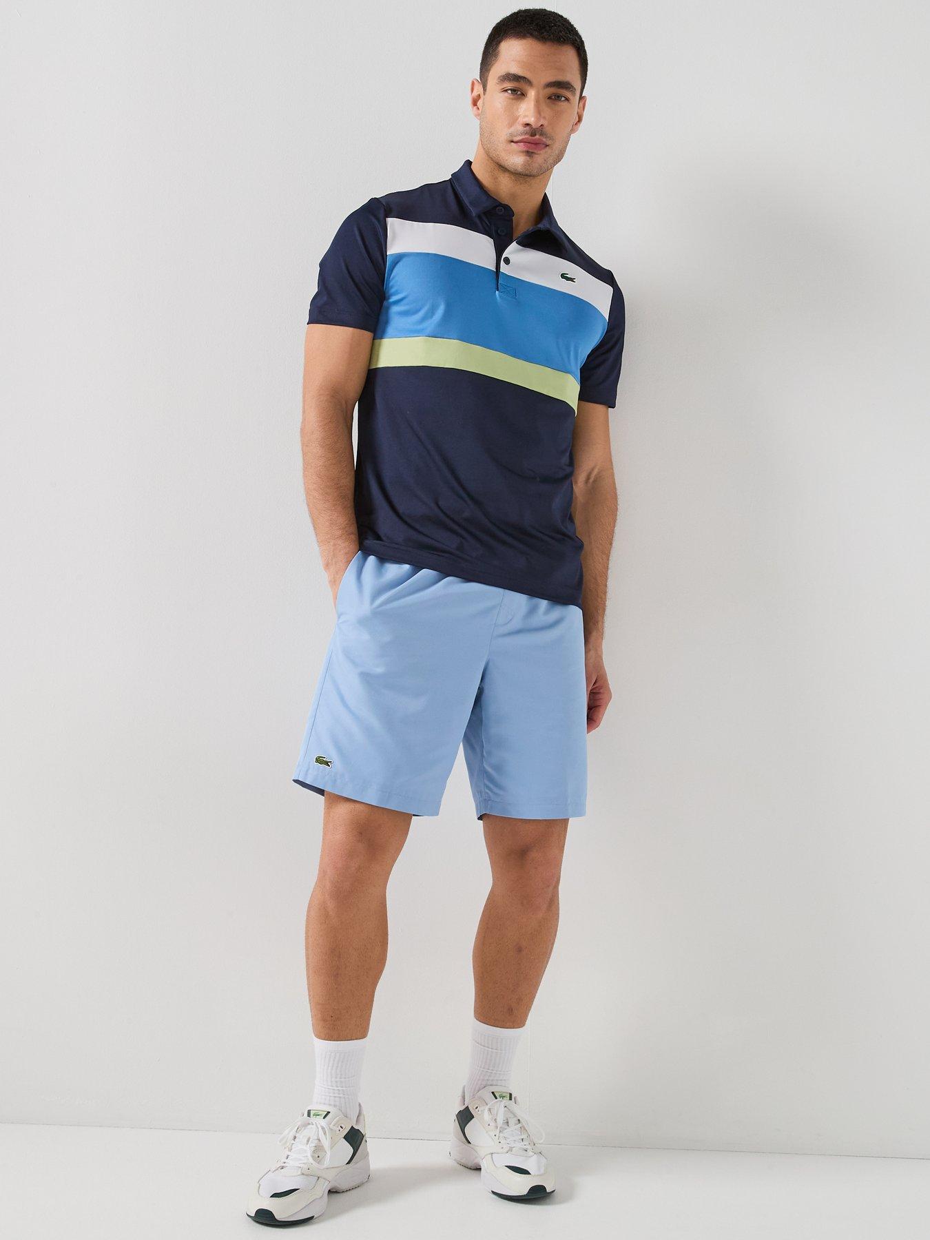  image of lacoste-lacoste-woven-drawstring-shorts-light-blue