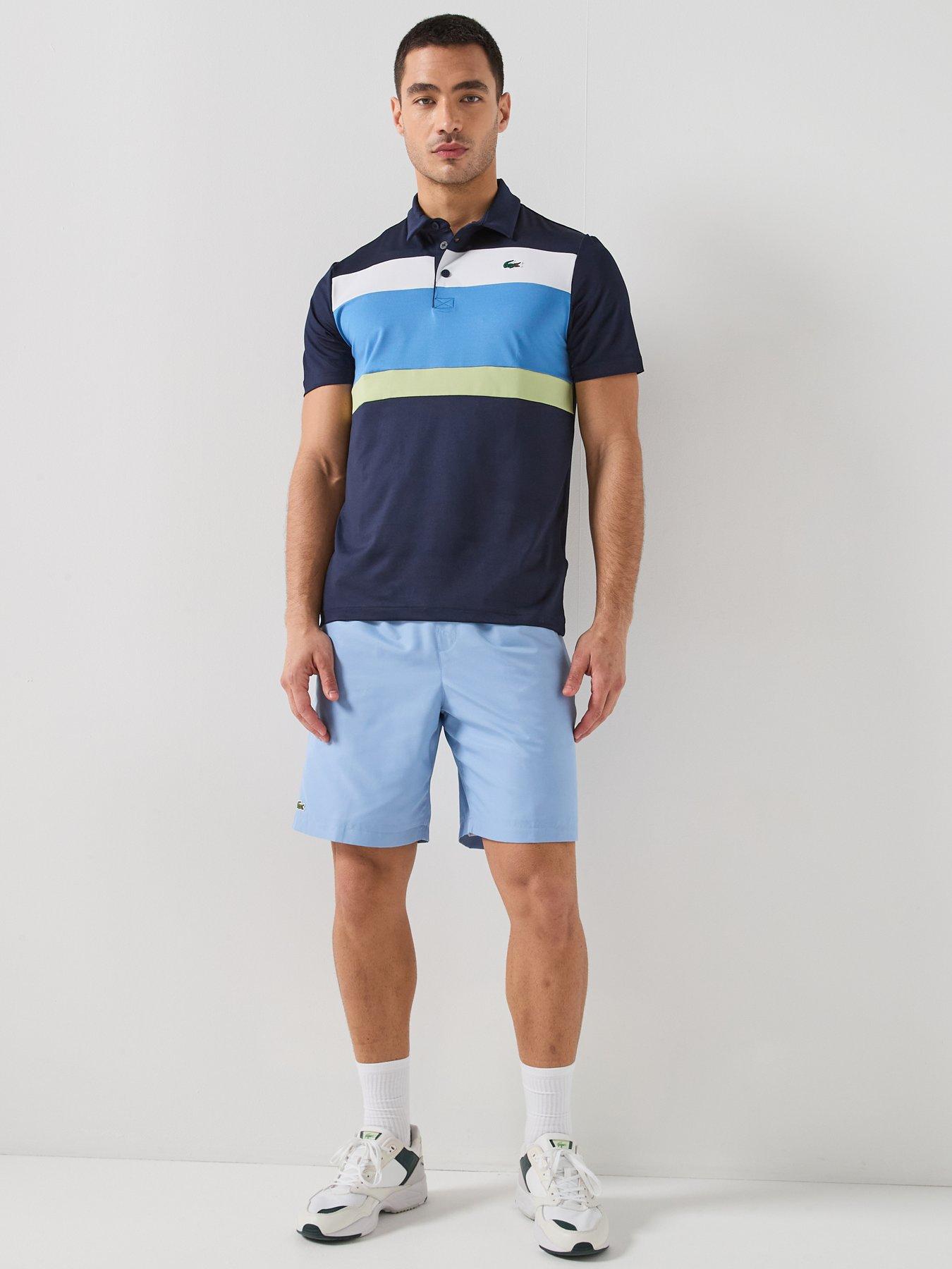  image of lacoste-lacoste-woven-drawstring-shorts-light-blue