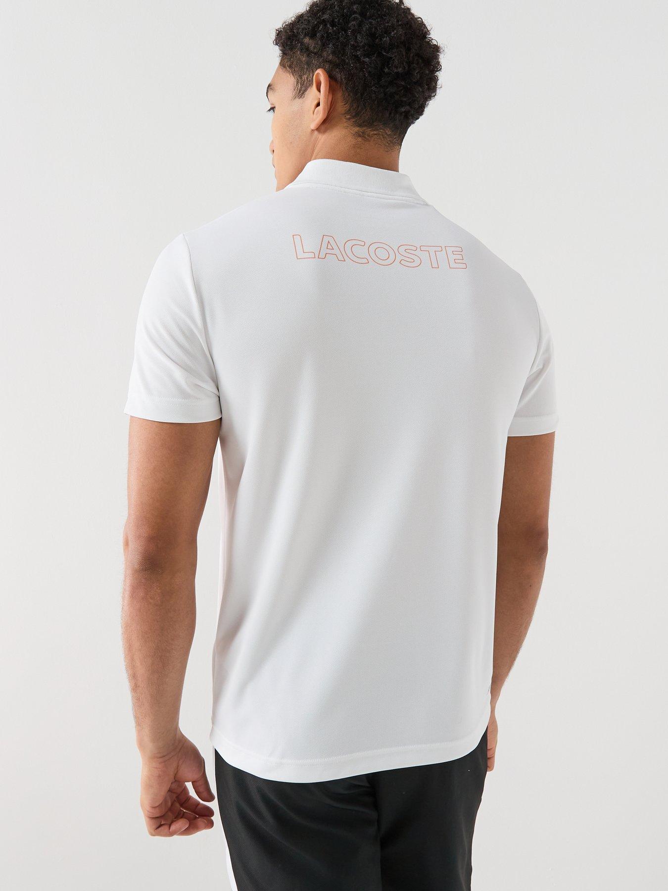 Image 2 of 5 of Lacoste Regular Fit Ultra-Dry Upf50 Off Court Polo Shirt - White