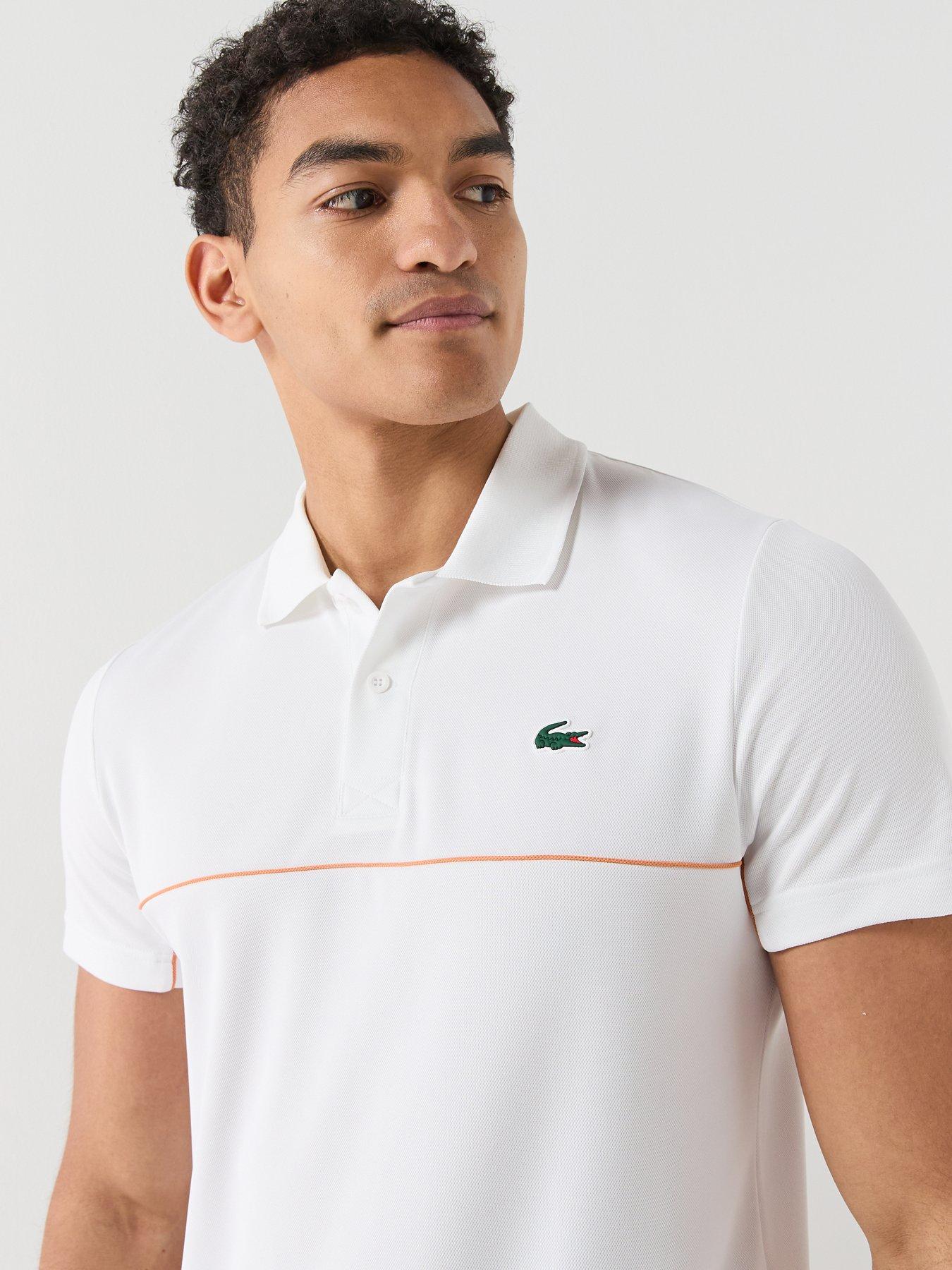 Image 4 of 5 of Lacoste Regular Fit Ultra-Dry Upf50 Off Court Polo Shirt - White