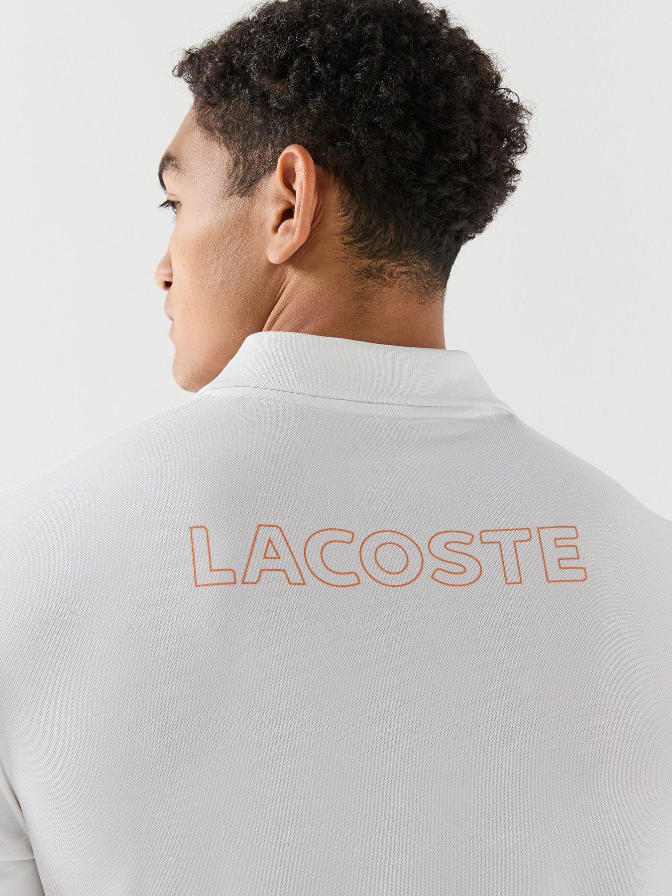 Image 5 of 5 of Lacoste Regular Fit Ultra-Dry Upf50 Off Court Polo Shirt - White