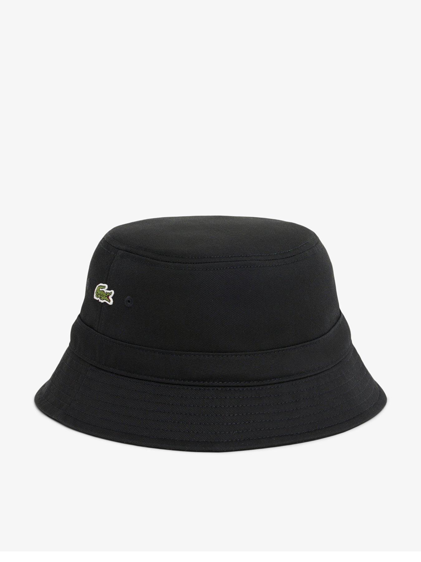  image of lacoste-lacoste-cotton-twill-bucket-hat-black