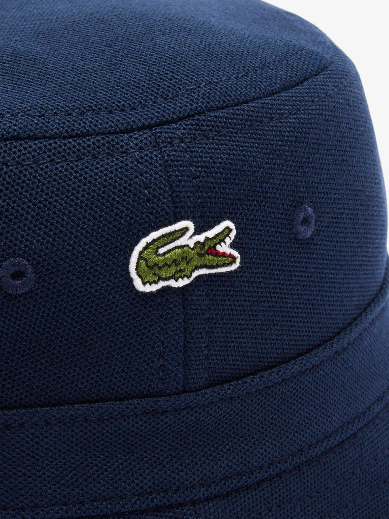  image of lacoste-pique-bucket-hat-navy