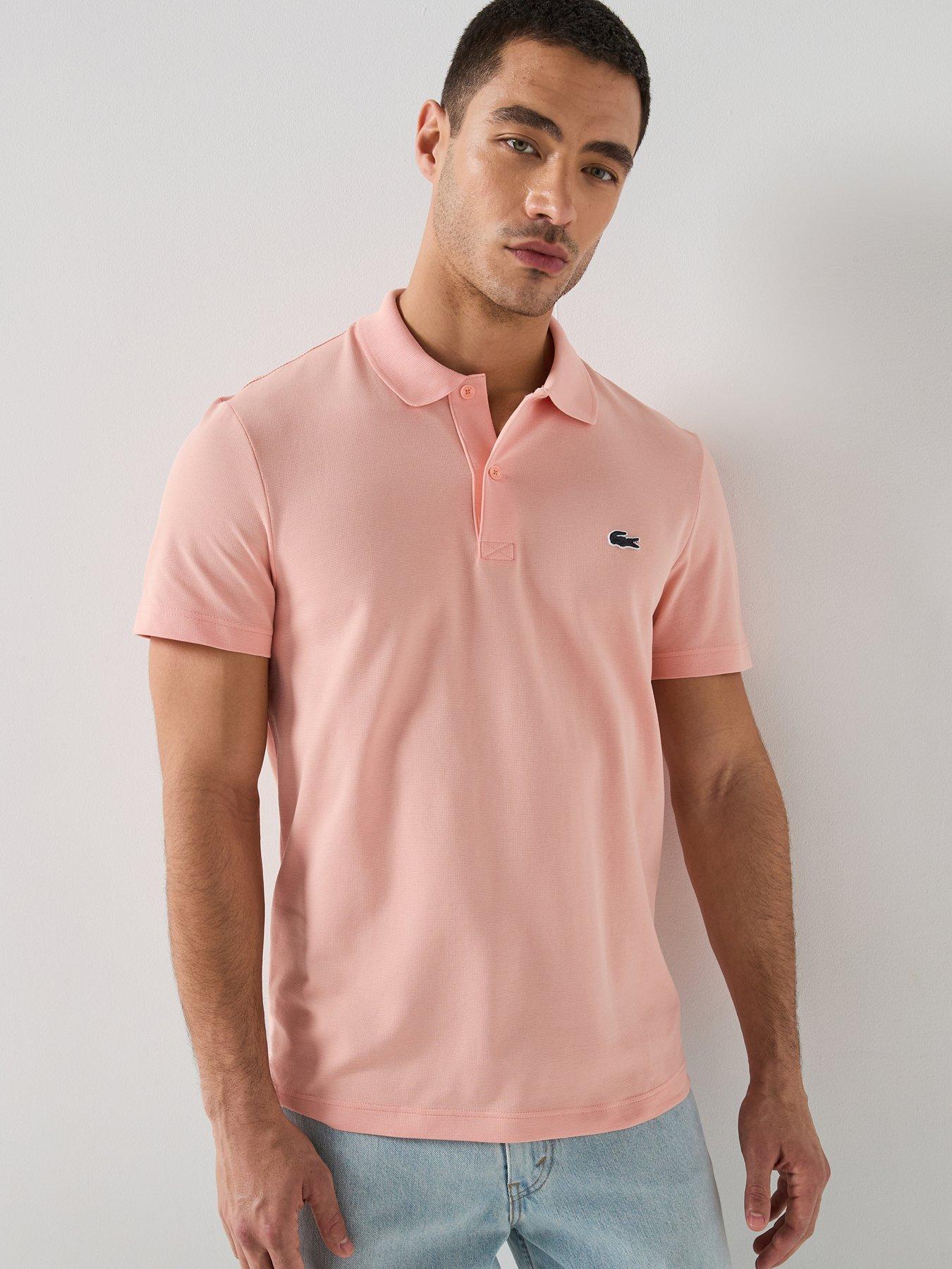 Lacoste Regular Fit Cotton Blend Ottoman Polo Shirt - Pink