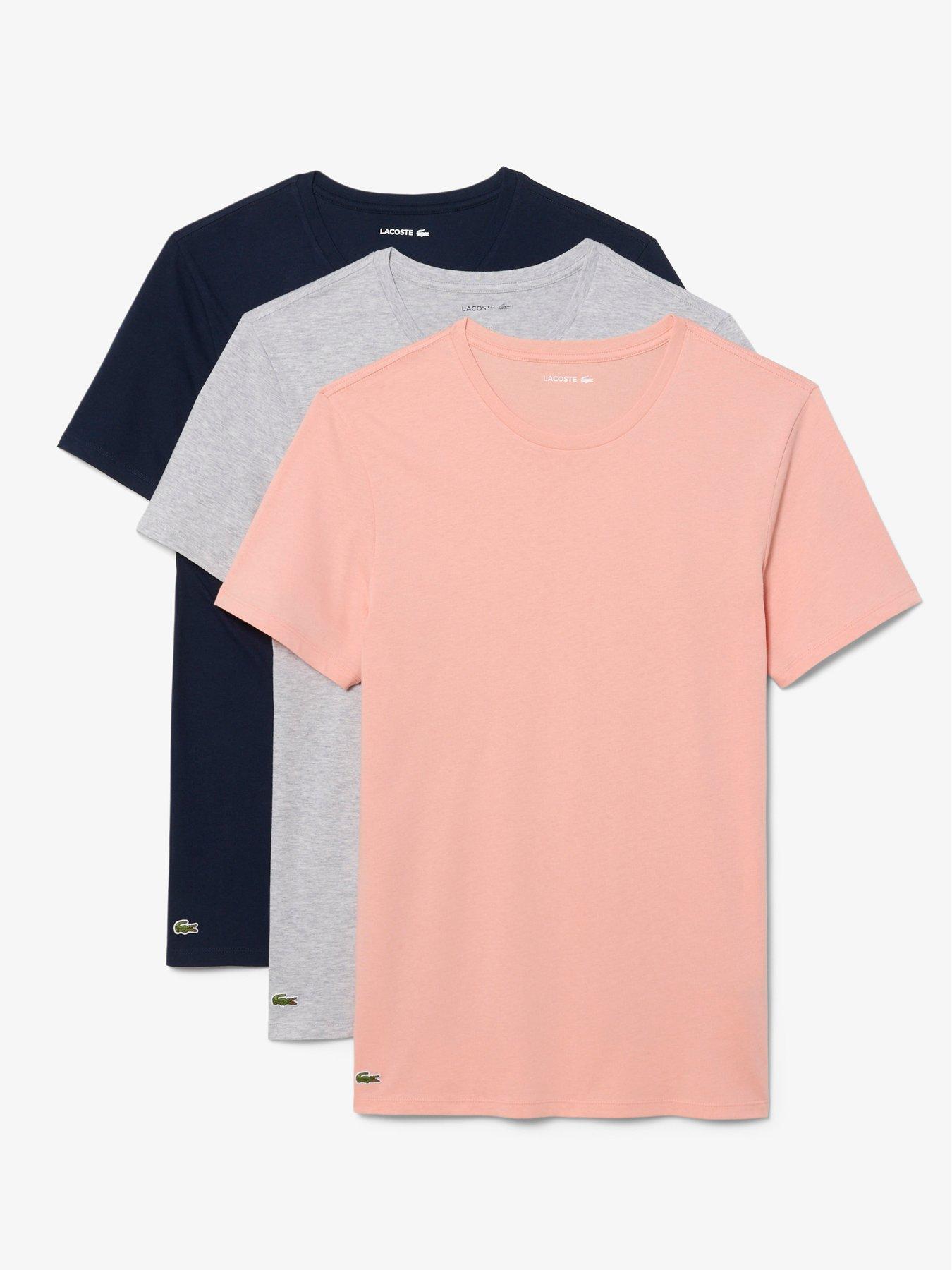 Lacoste 3-Pack Cotton Crew Neck T-Shirts - Multi