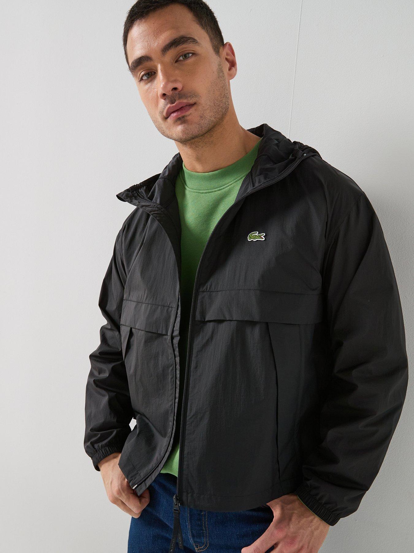 Image 1 of 6 of Lacoste Lightweight Unlined Ripstop Jacket - Black