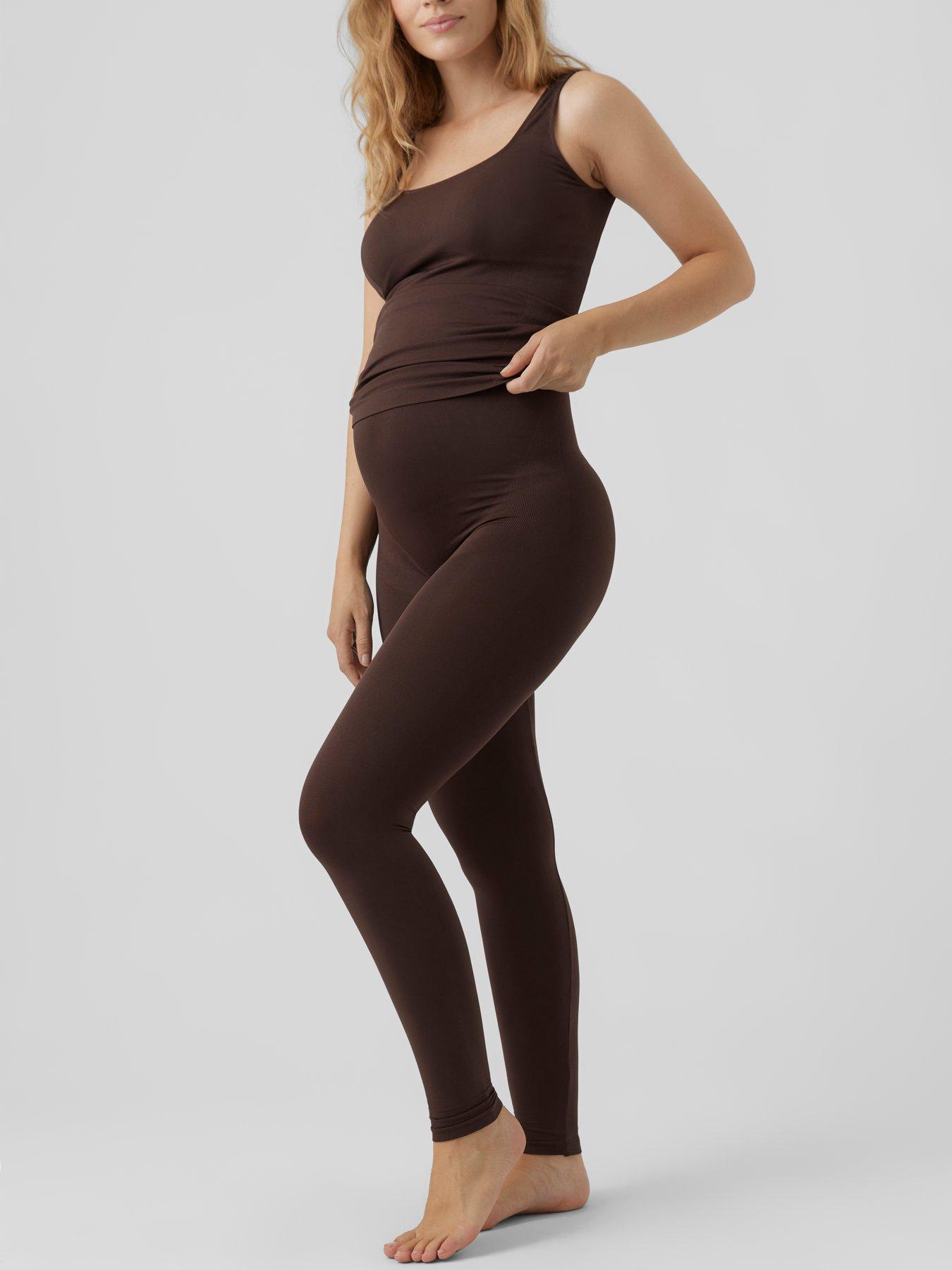 front image of mamalicious-mltia-jeanne-legging-noos-a-brown