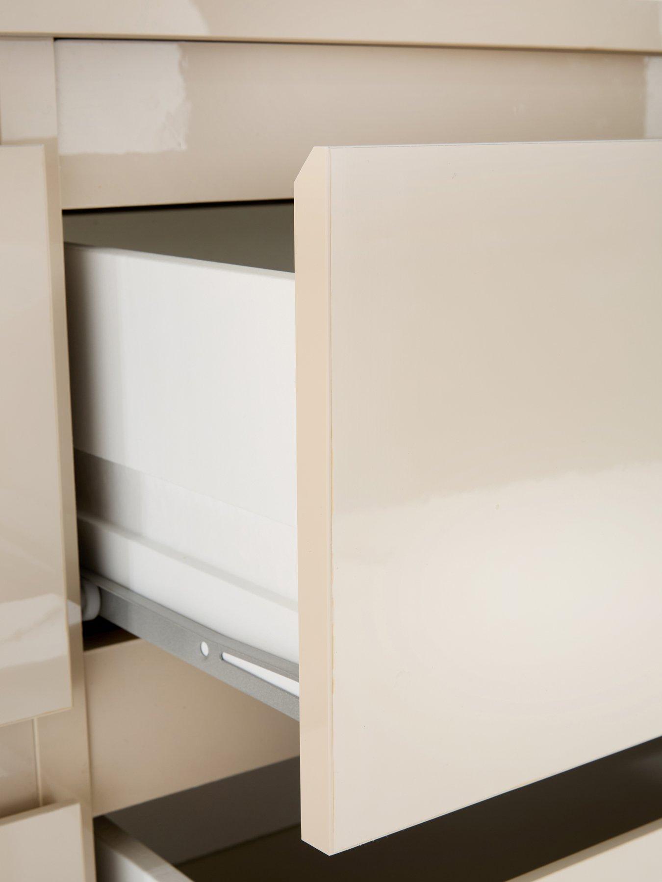 Image 7 of 7 of The Very Collection Layton Gloss 6 Drawer Chest - Oatmeal - FSC&reg; Certified