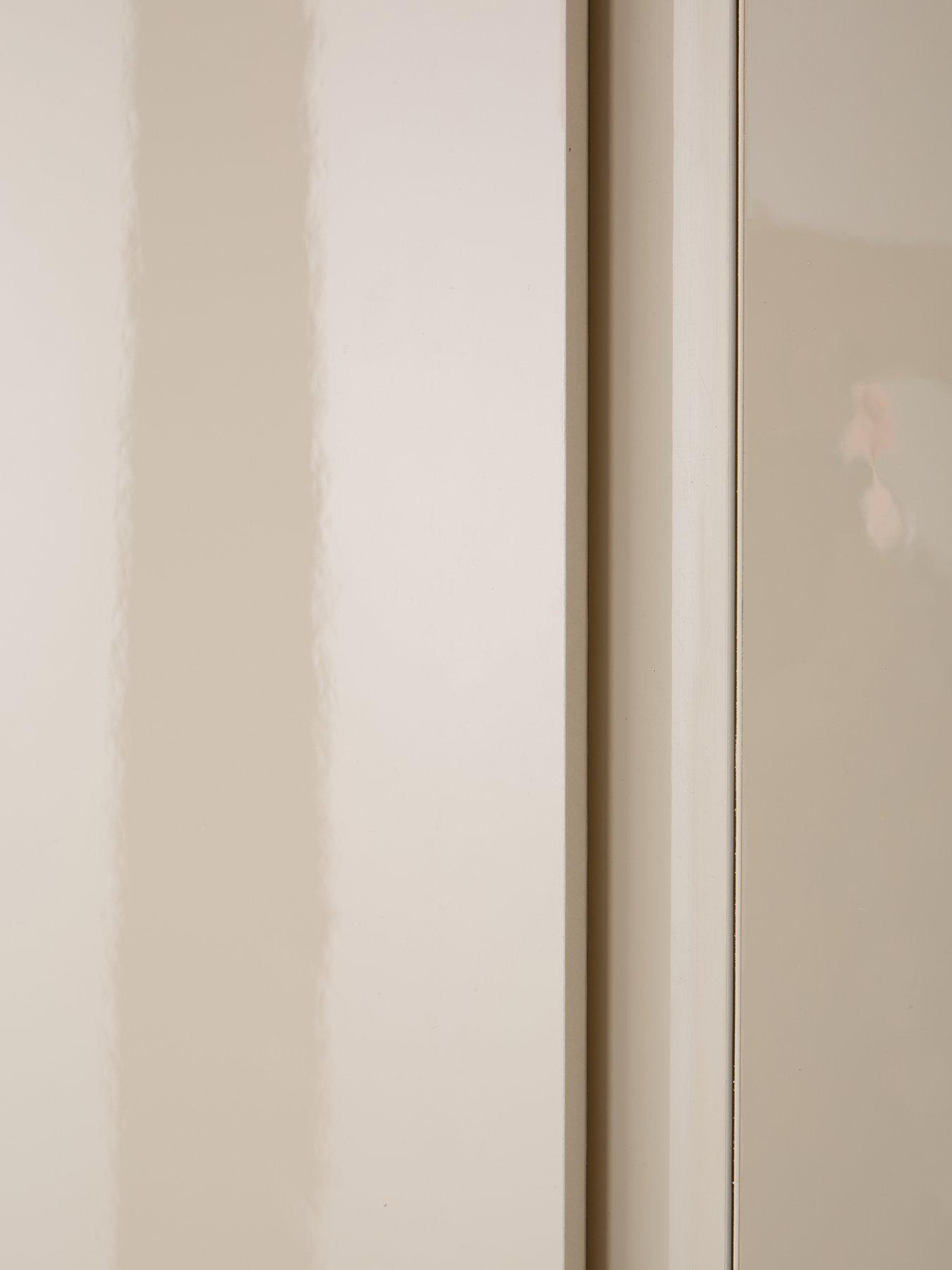  image of very-home-layton-gloss-corner-wardrobe-oatmeal
