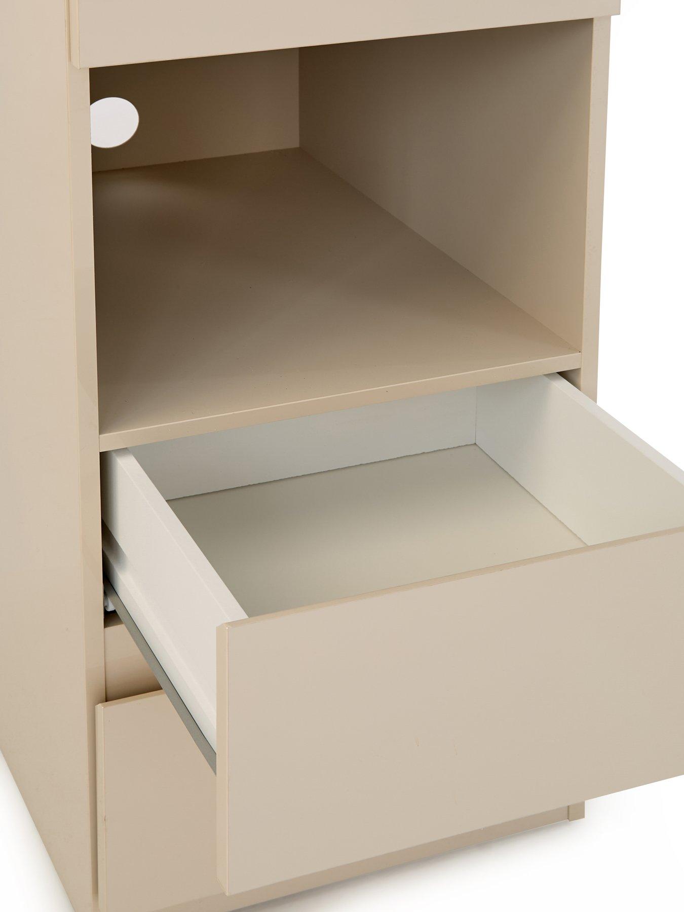 Image 5 of 7 of The Very Collection Layton Gloss Overbed Unit - Oatmeal