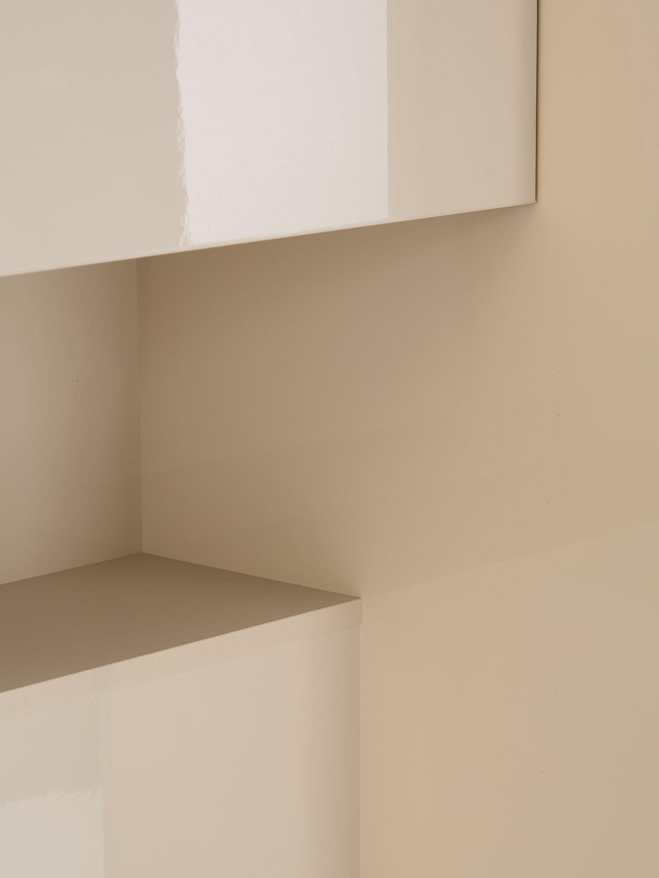 Image 7 of 7 of The Very Collection Layton Gloss Overbed Unit - Oatmeal