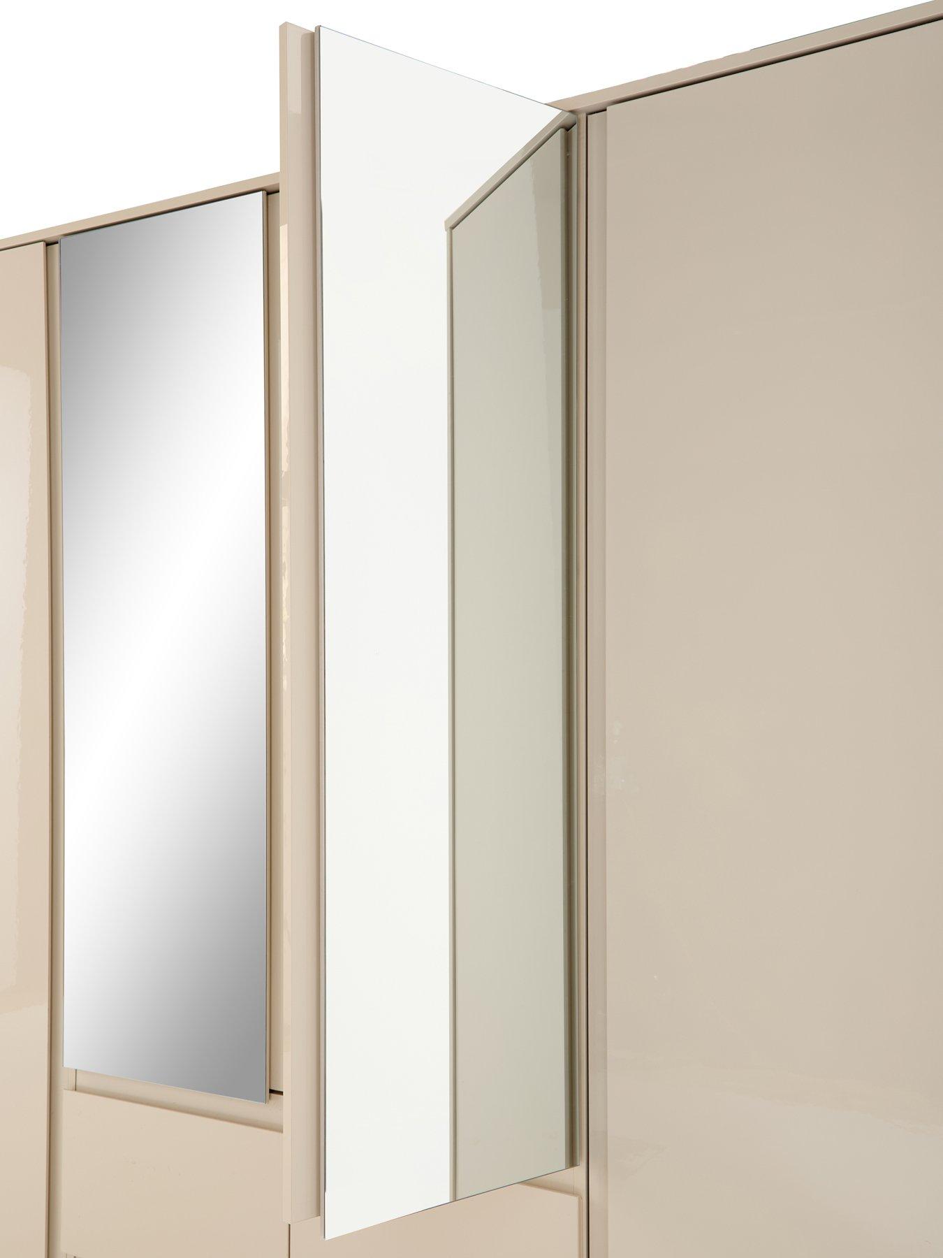 Image 5 of 7 of The Very Collection Layton Gloss 4 Door, 4 Drawer&nbsp;Combi Wardrobe - Oatmeal - FSC&reg; Certified
