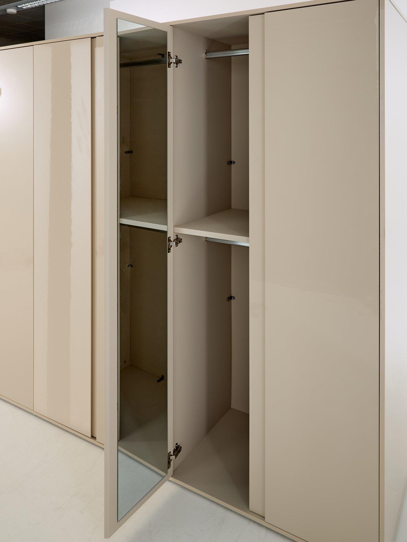 Image 5 of 7 of The Very Collection Layton Gloss 6 Door Wardrobe - Oatmeal - FSC&reg; Certified