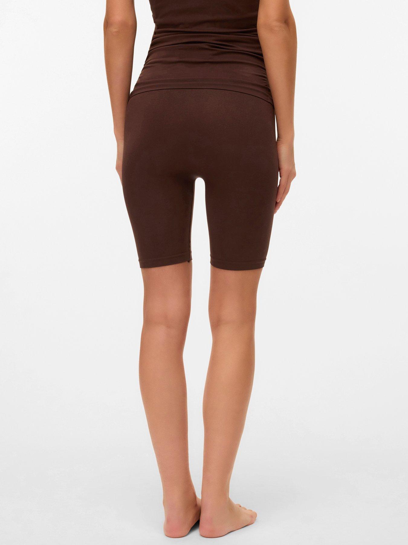  image of mamalicious-mltia-jeanne-maternity-shorts-brown