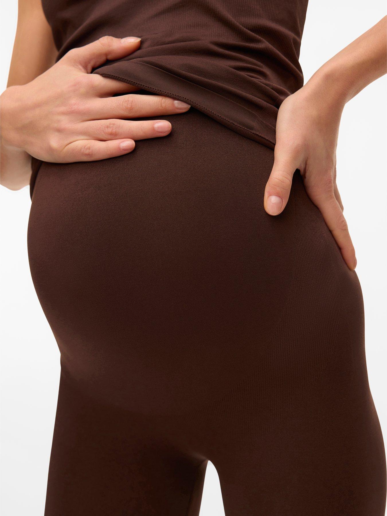  image of mamalicious-mltia-jeanne-maternity-shorts-brown