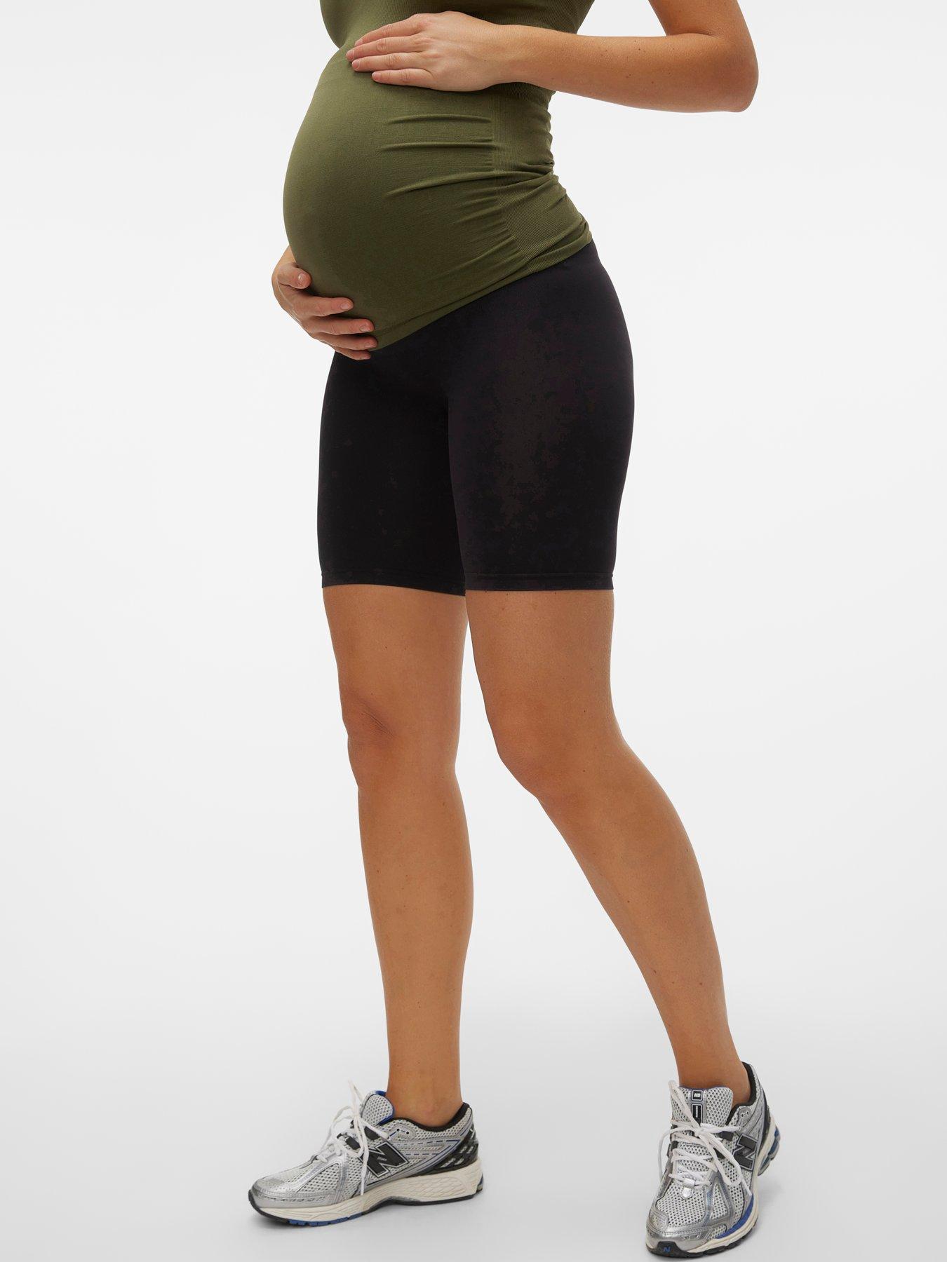  image of mamalicious-maternity-shorts-black
