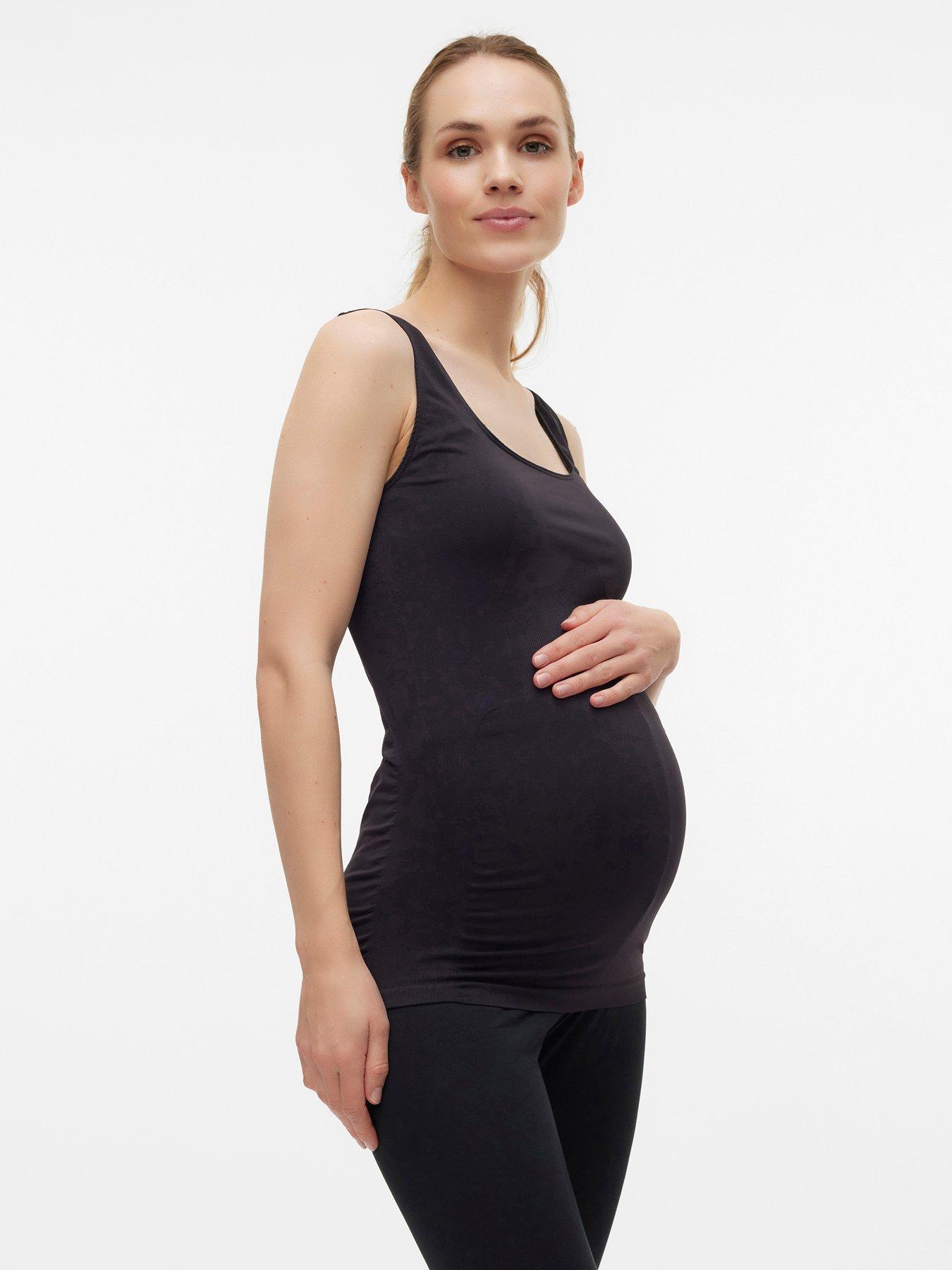  image of mamalicious-maternity-tank-top-black