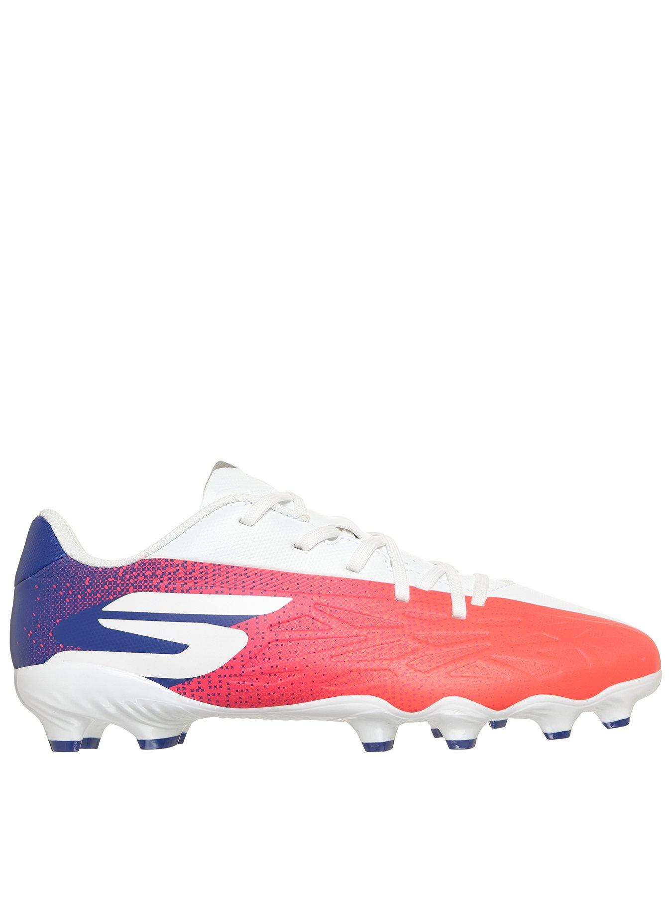 Skechers Junior Razor Firm Ground Football Boots - Orange/White