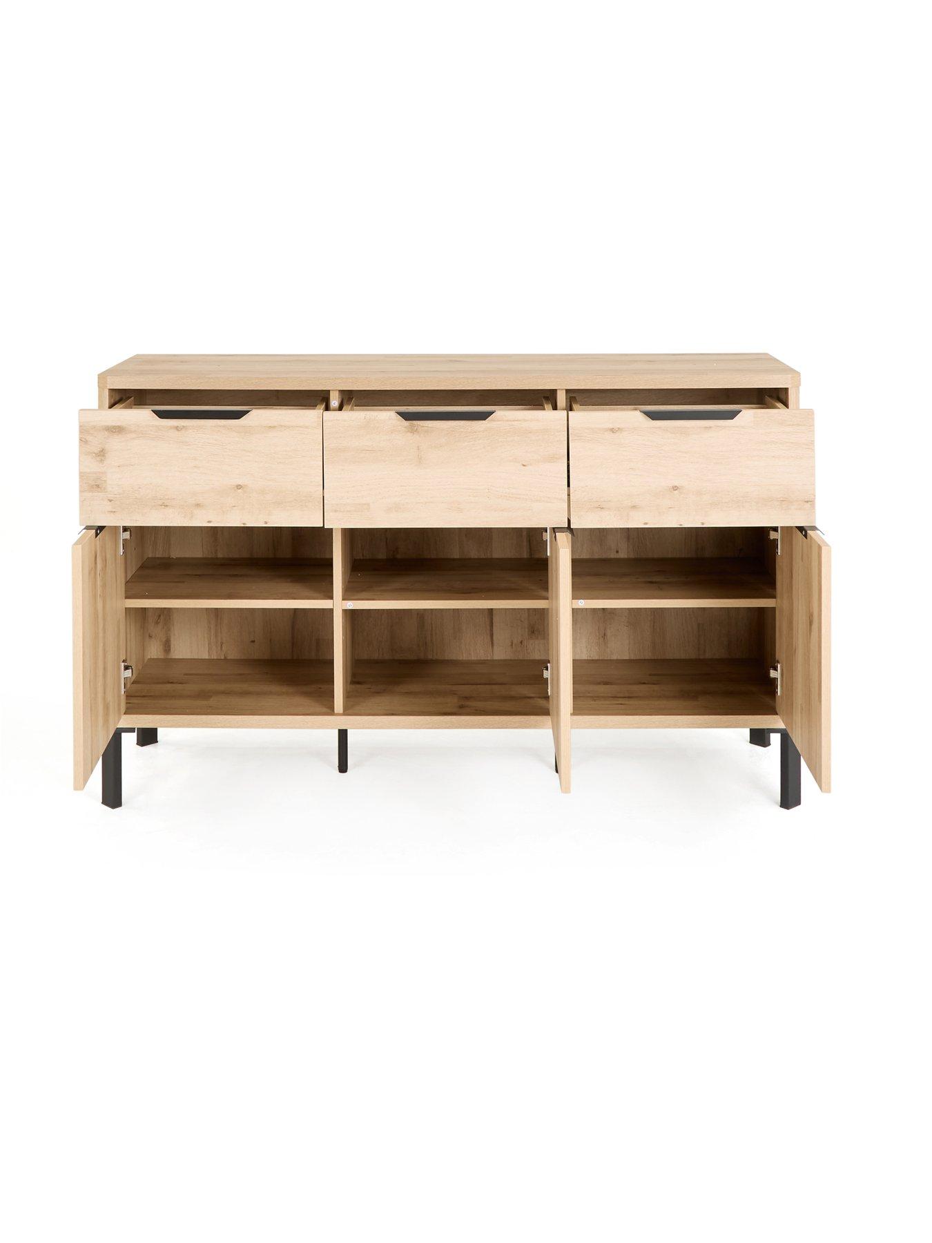 Image 4 of 7 of The Very Collection Harlem Large Sideboard - Light Oak -&nbsp;FSC&reg; Certified