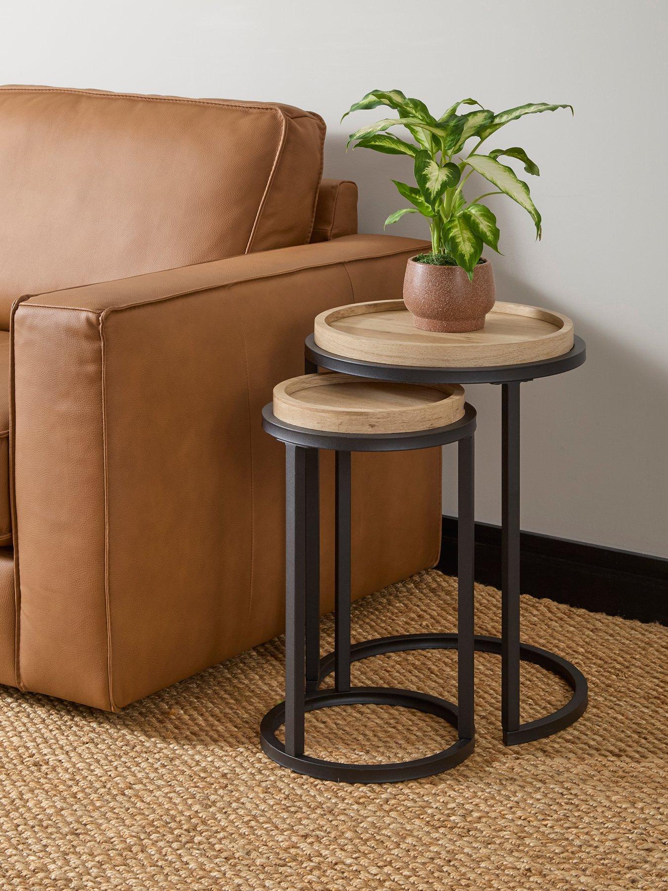 The Very Collection Harlem Round Nest of Tables - Light Oak - FSC® Certified