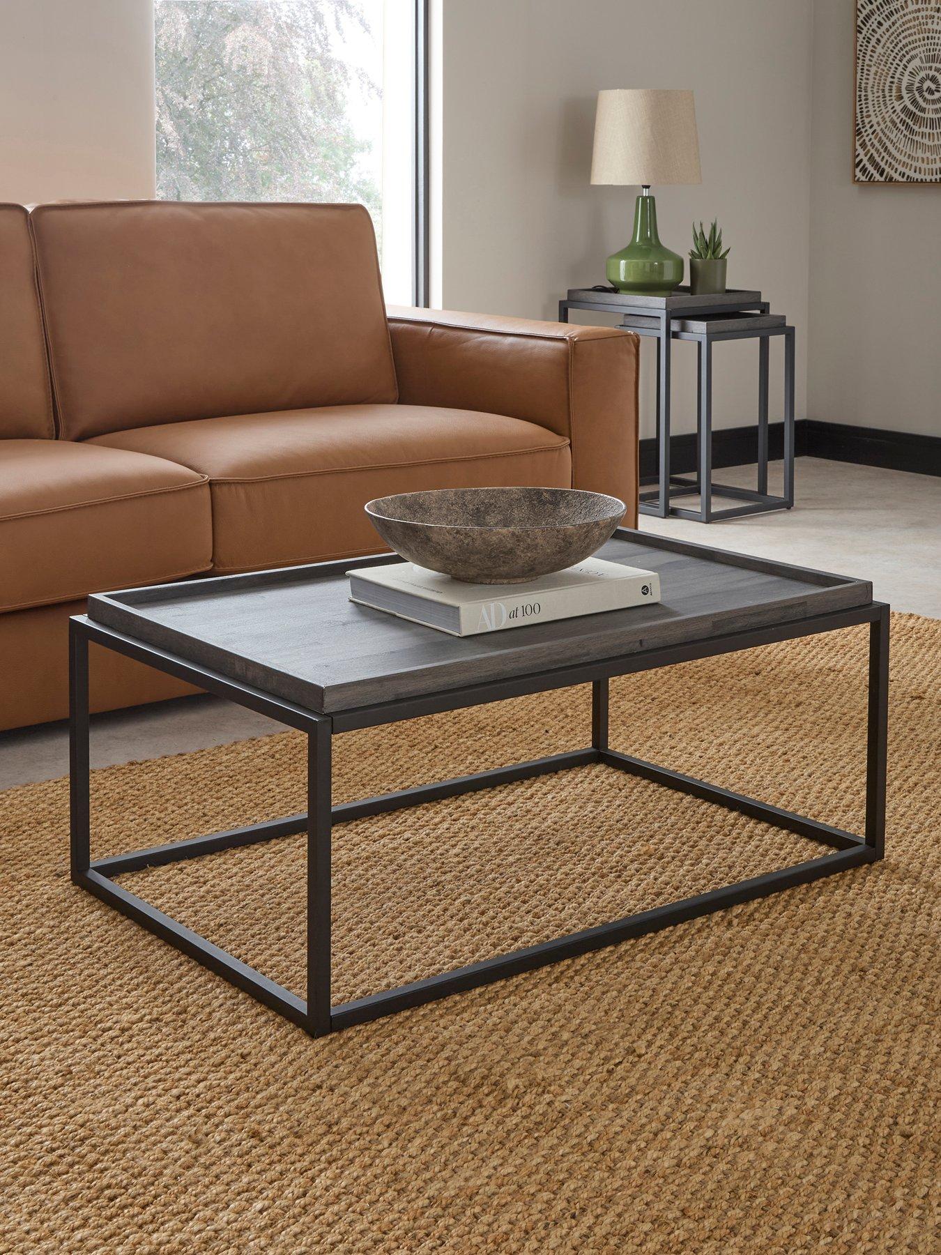 The Very Collection Harlem Tray Coffee Table - Black Oak