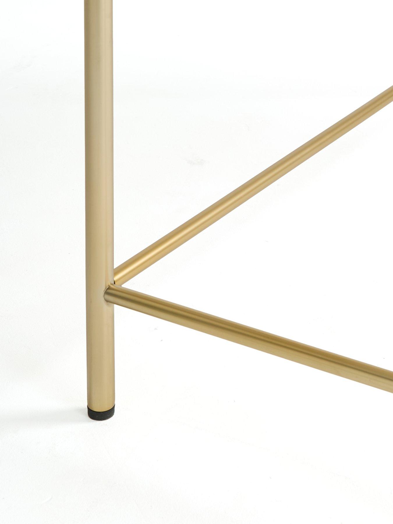 Image 6 of 6 of The Very Collection Cora Desk - Black/Brass