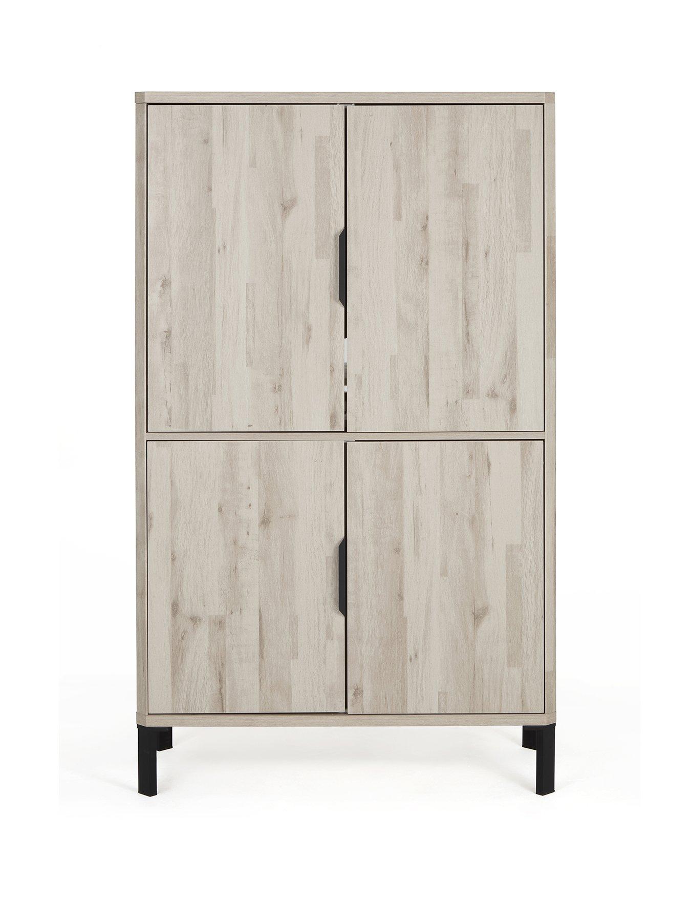  image of the-very-collection-harlem-hidden-cupboard-desk-grey-oaknbsp--fscreg-certified