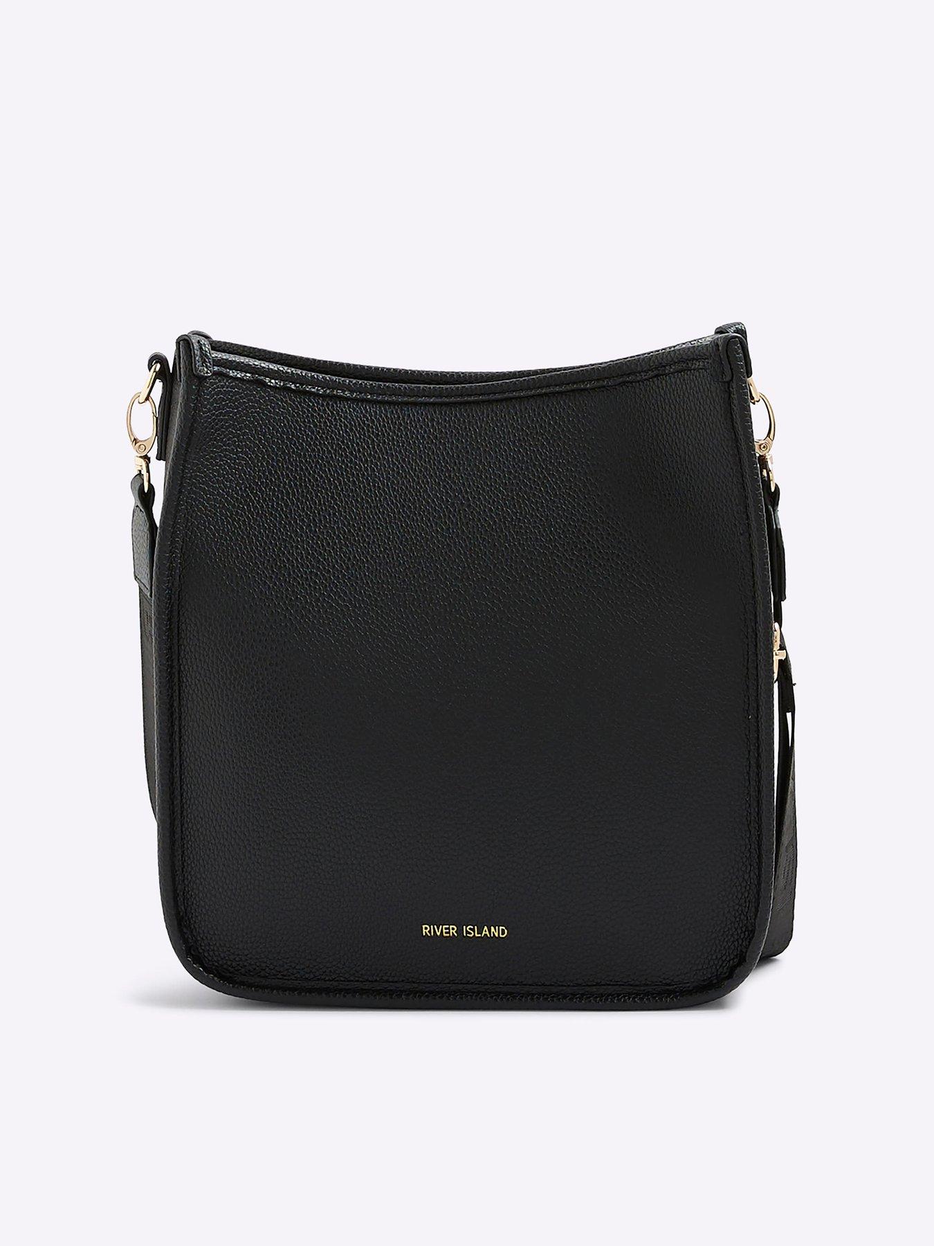  image of river-island-stripe-front-logo-messenger-black