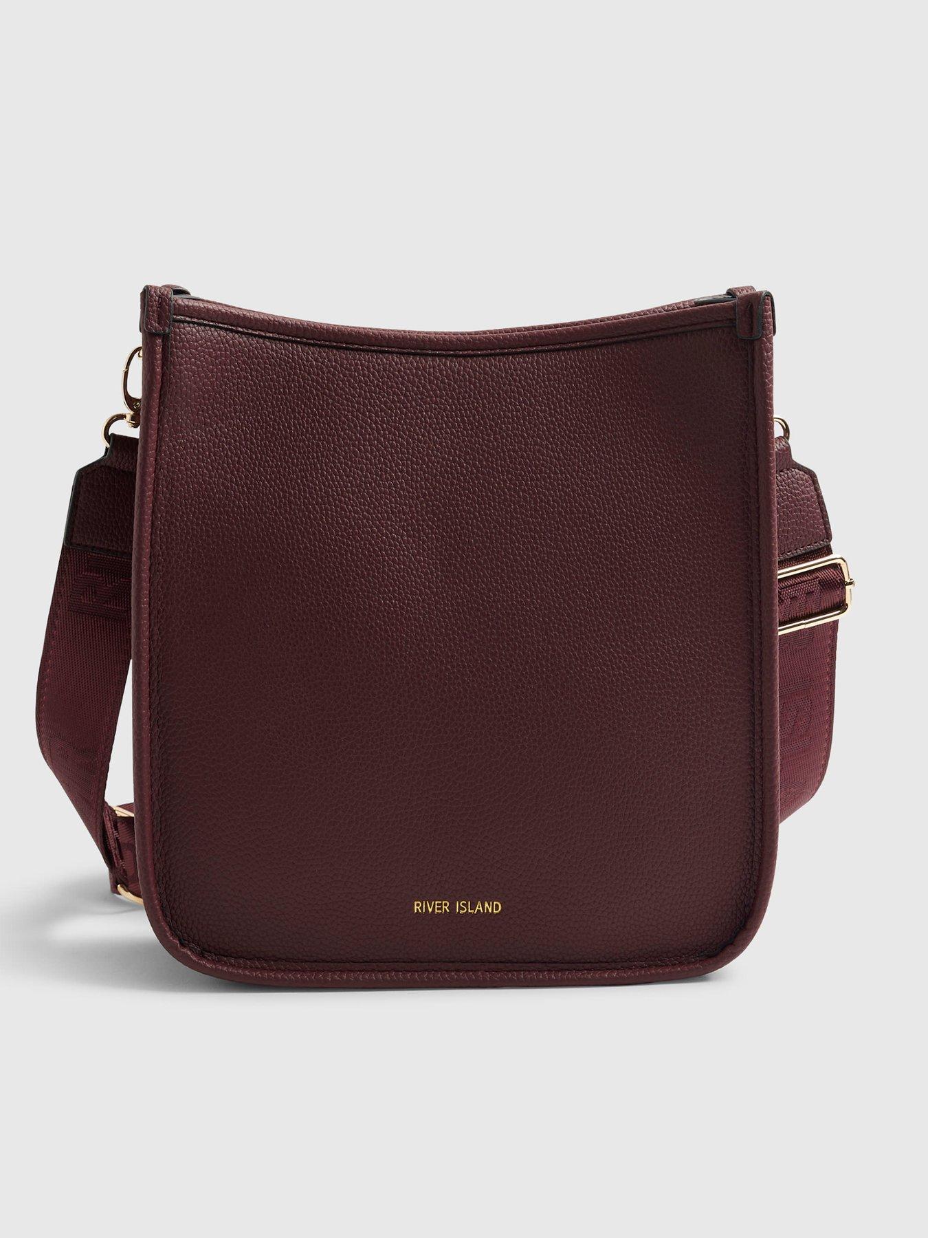  image of river-island-stripe-front-logo-messenger-red
