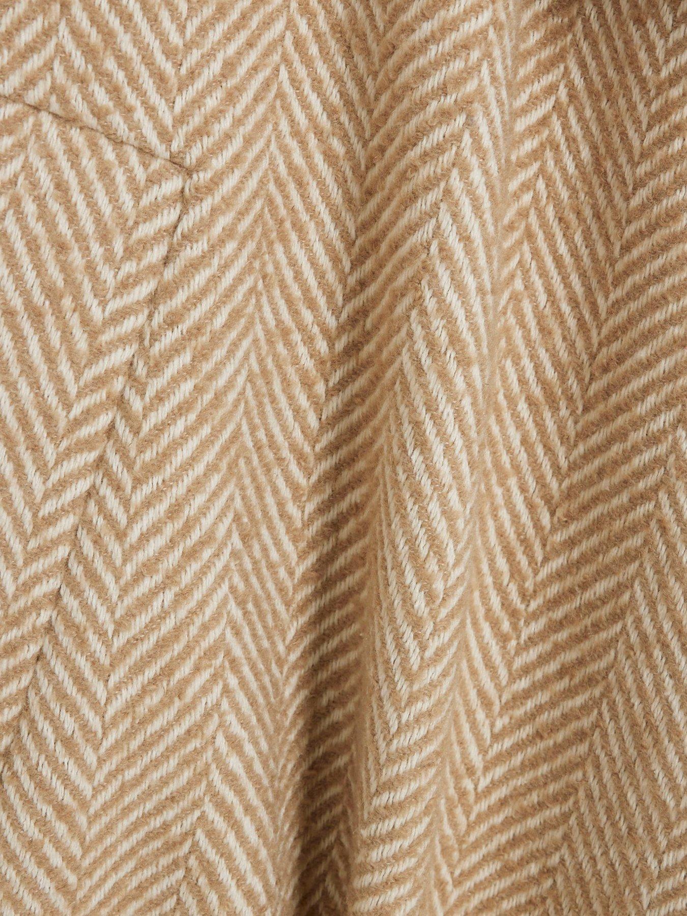  image of river-island-waterfall-collar-twill-coat-beige