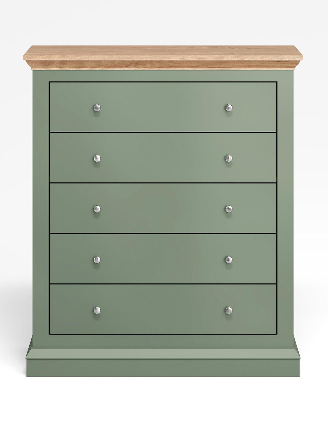 Image 2 of 6 of The Very Collection Hanna 5 Drawer Chest - Green