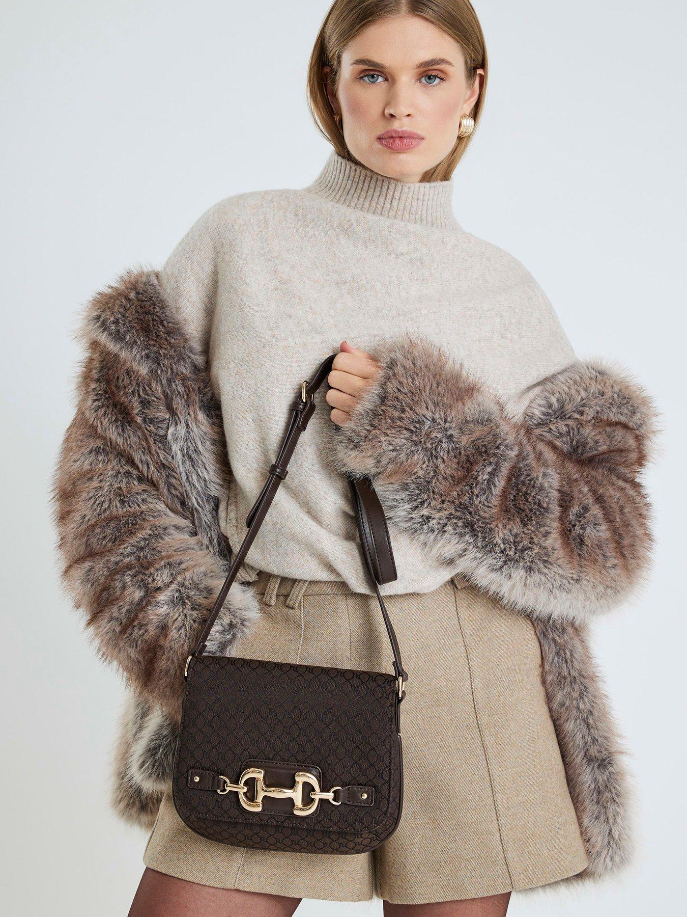 River Island Snaffle Saddle Crossbody Bag - Brown