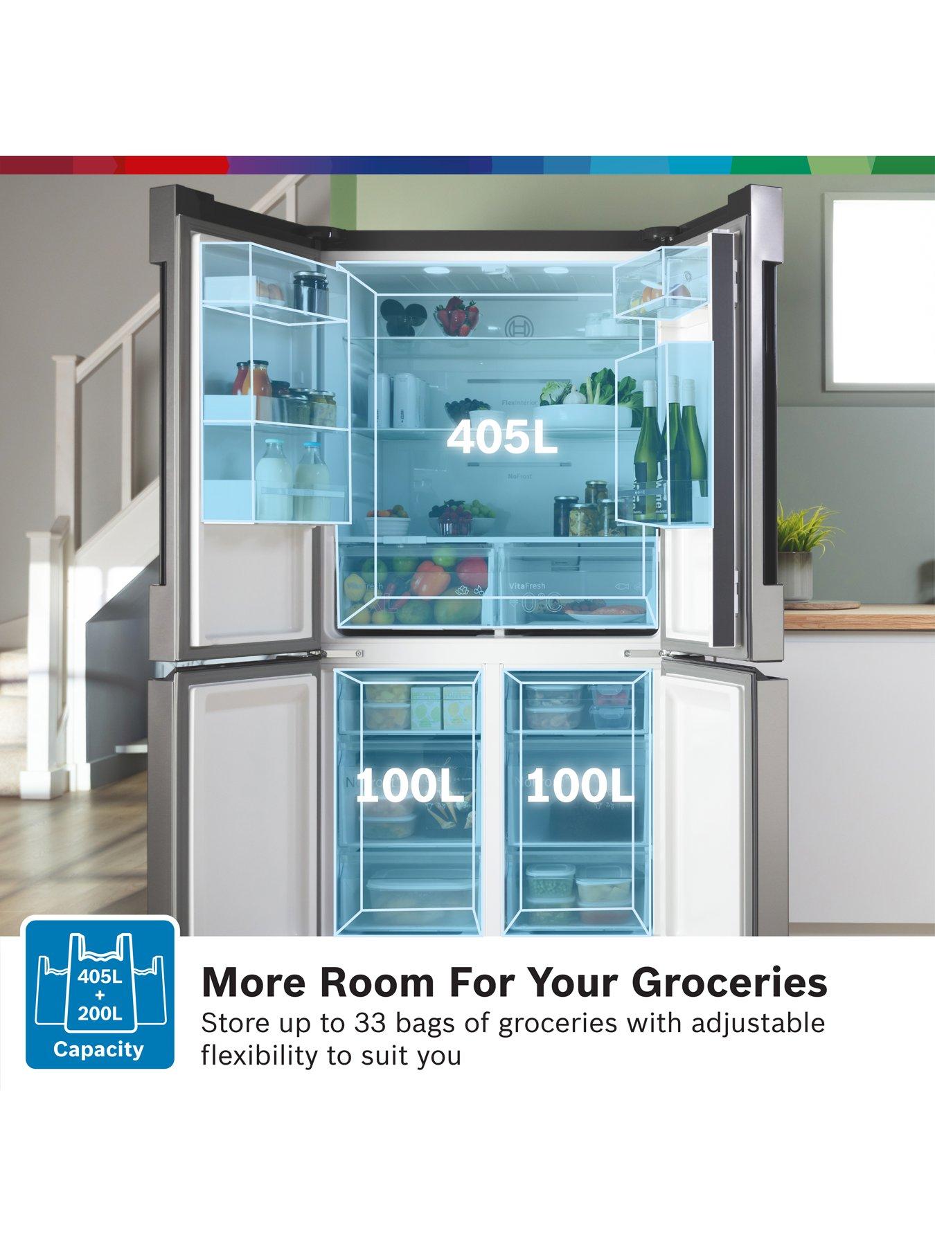 Image 6 of 8 of Bosch Series 4 KFN96VPEAG Multi-Door, Frost Free Fridge Freezer - Inox - E Rated