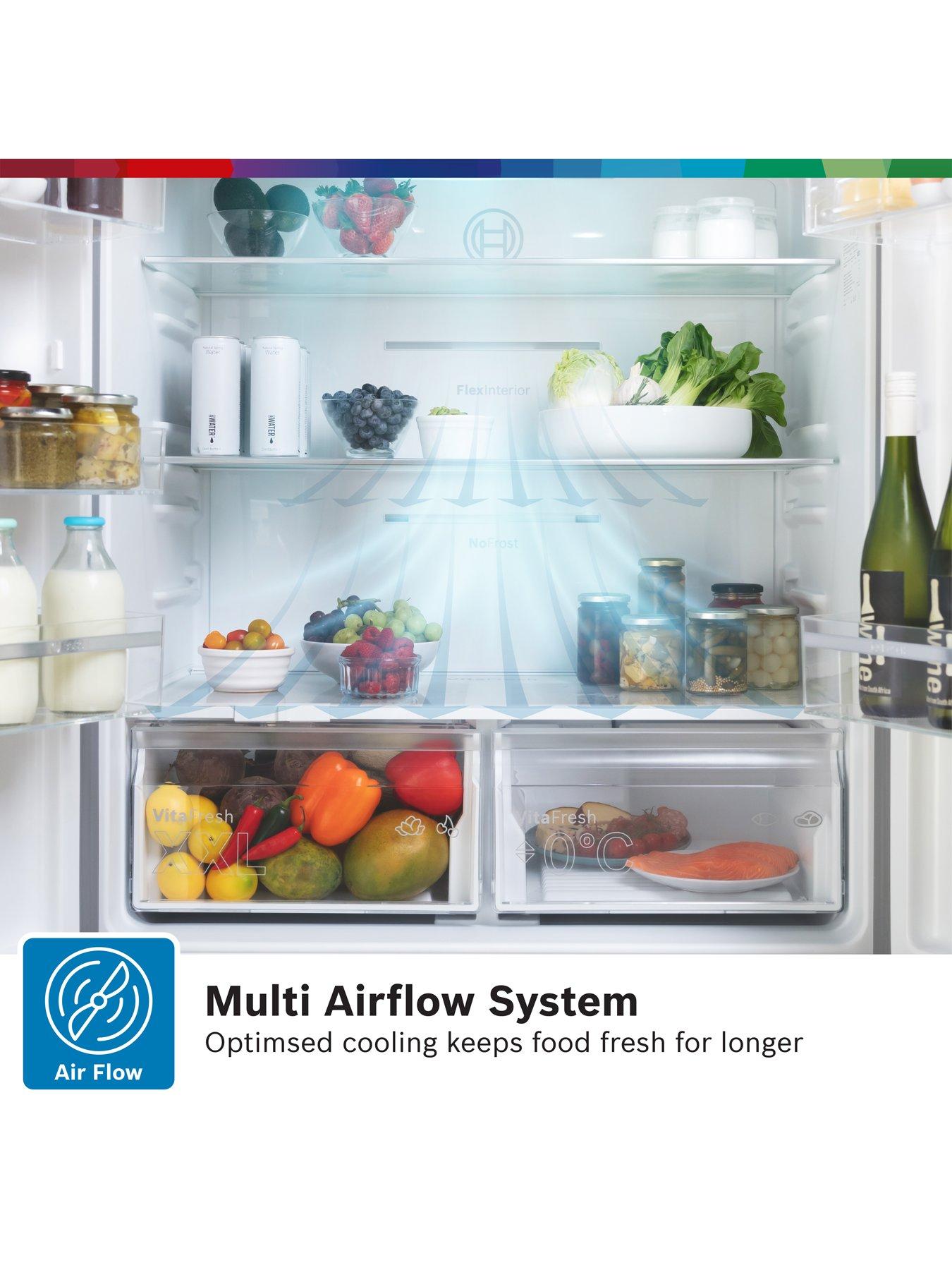 Image 7 of 8 of Bosch Series 4 KFN96VPEAG Multi-Door, Frost Free Fridge Freezer - Inox - E Rated