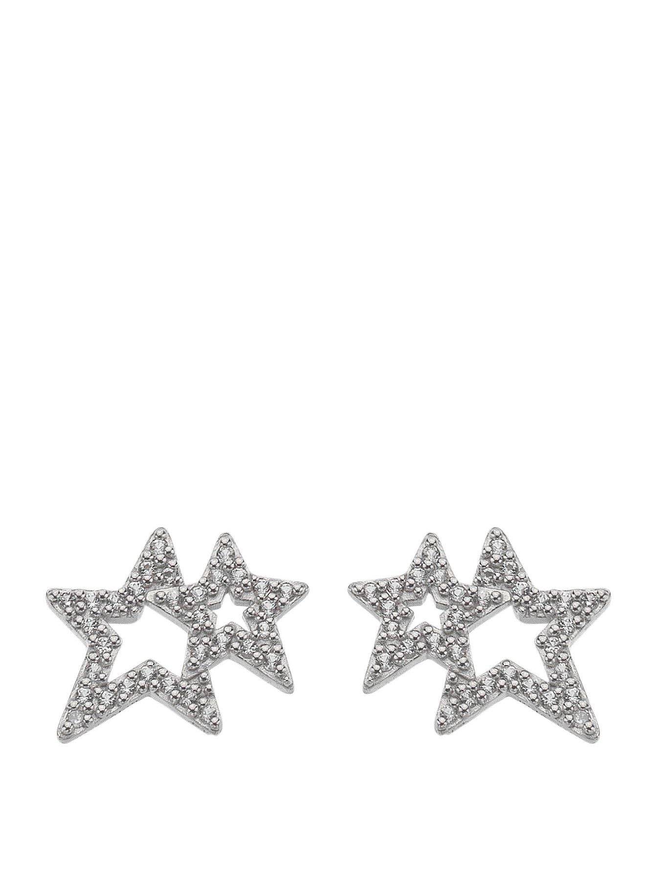 Hot Diamonds Shimmer Star Earrings