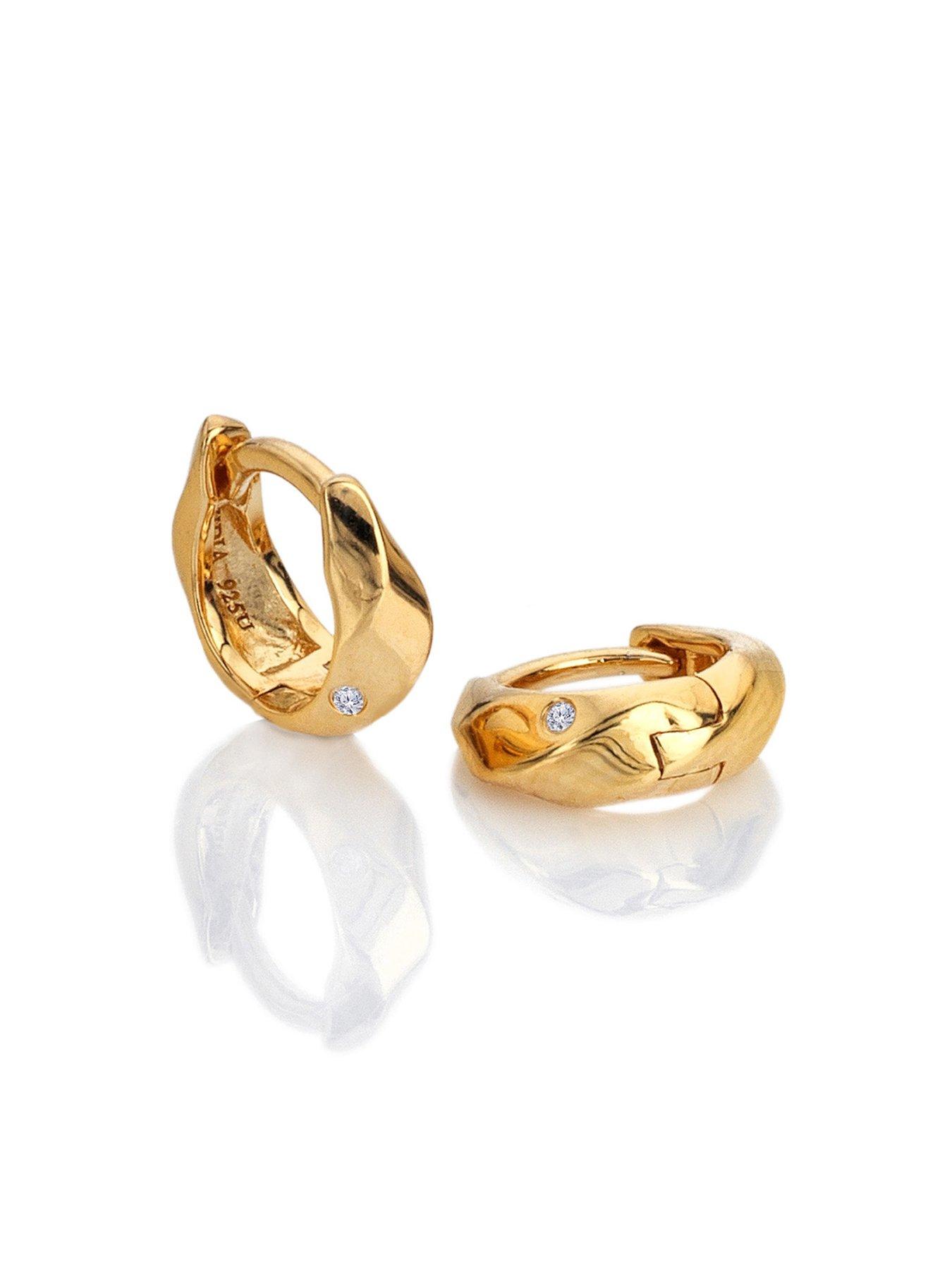 Image 2 of 3 of Hot Diamonds HD X GE Ridge Huggie Earrings