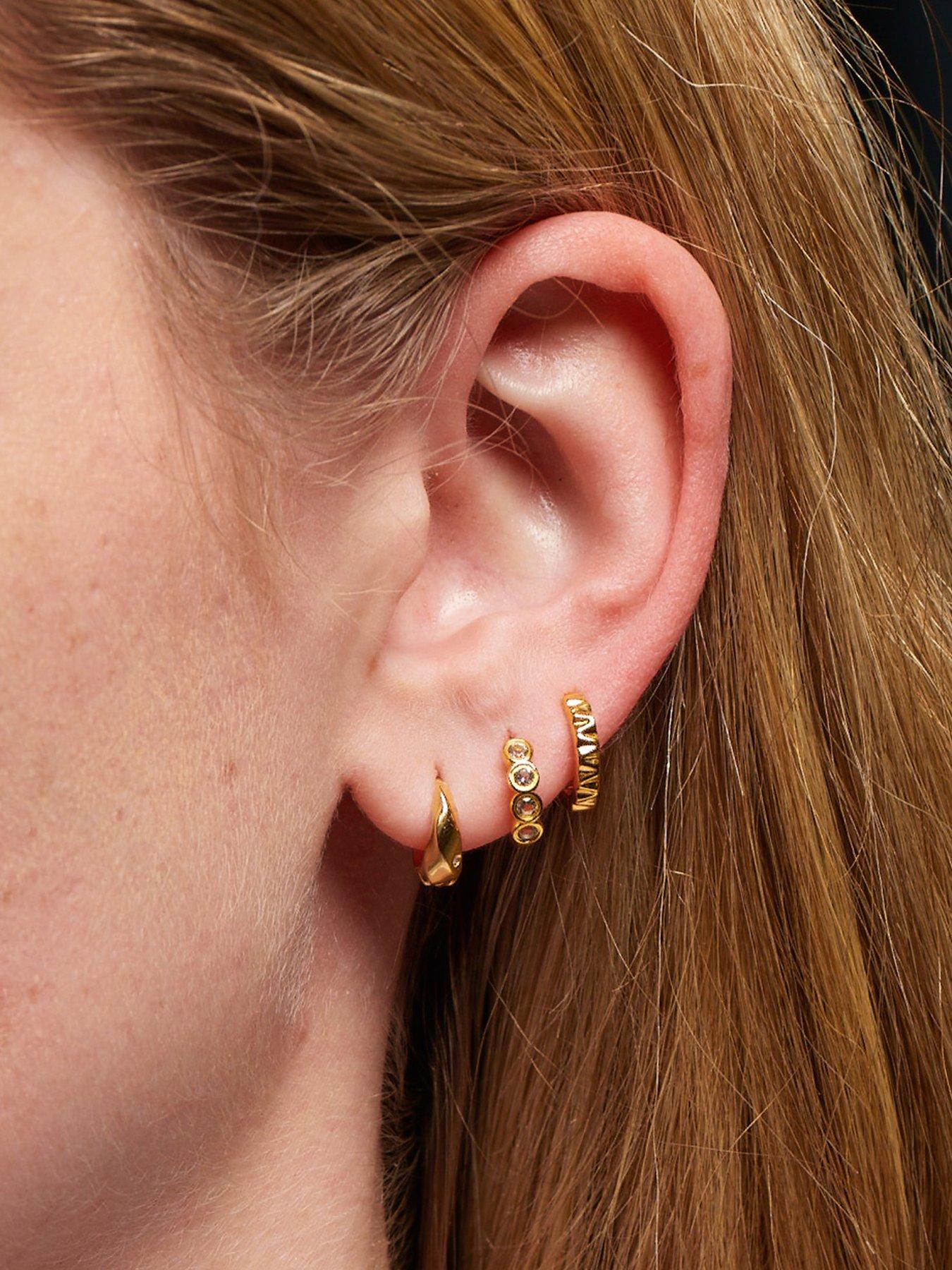 Image 3 of 3 of Hot Diamonds HD X GE Ridge Huggie Earrings