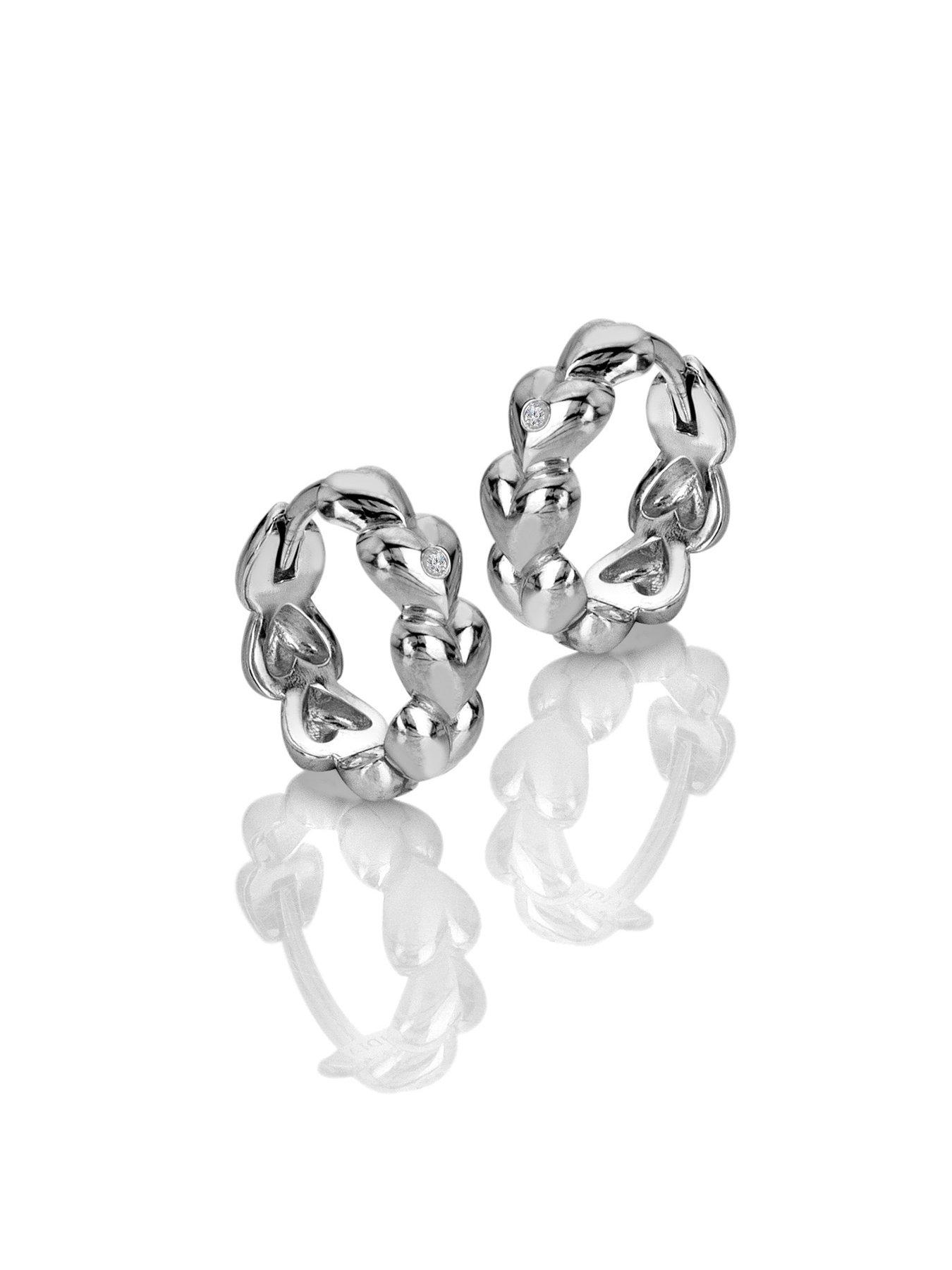 Image 2 of 3 of Hot Diamonds Serenity Heart Earrings