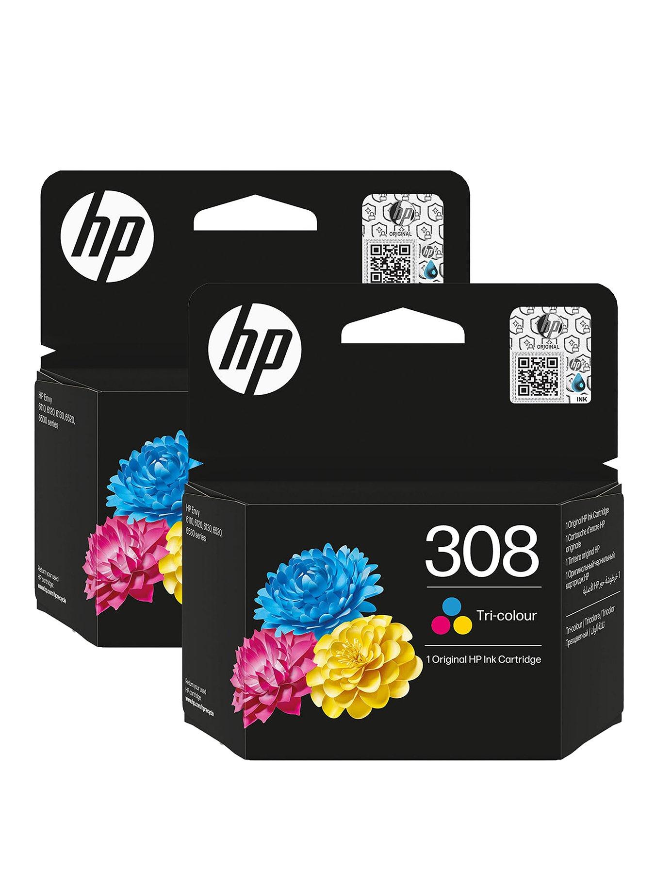 HP 308 Original Tri-colour Ink Cartridge 2-Pack